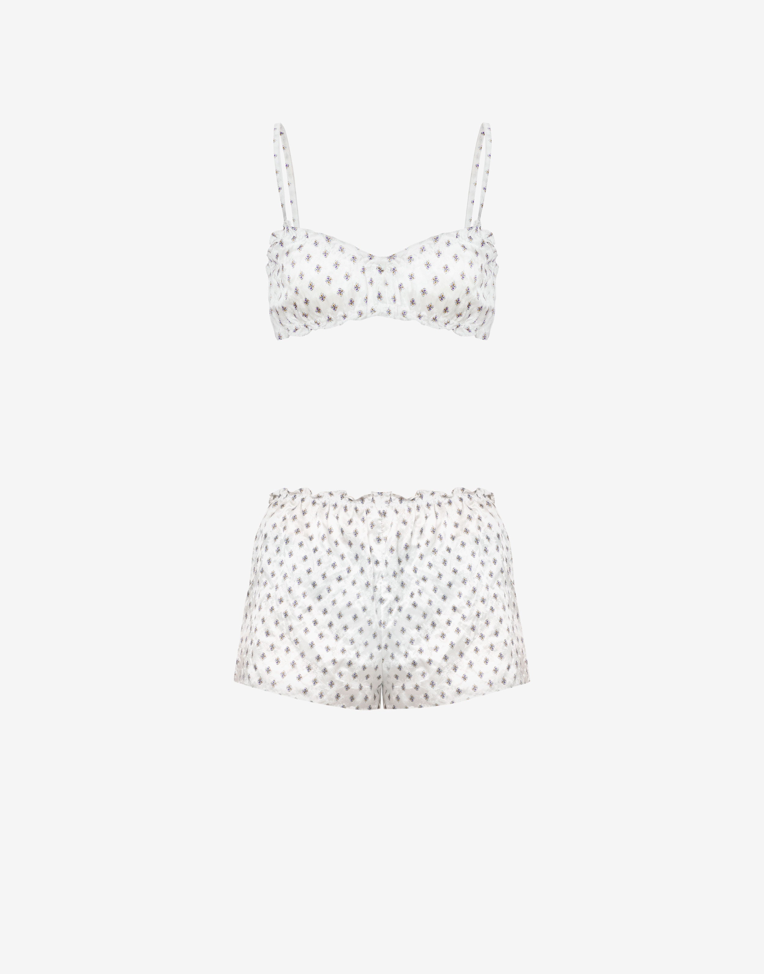 Set 2 pezzi in jacquard con fiori all over、mySite、aoinhome