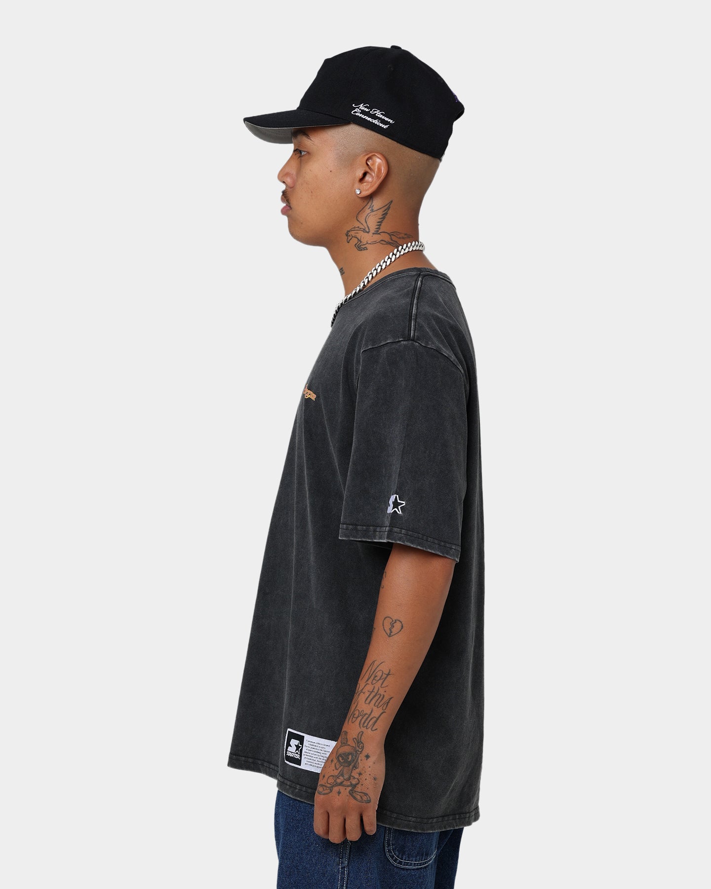 Starter Running Script Vintage T-Shirt Washed Black、mySite、zt4zffjzw