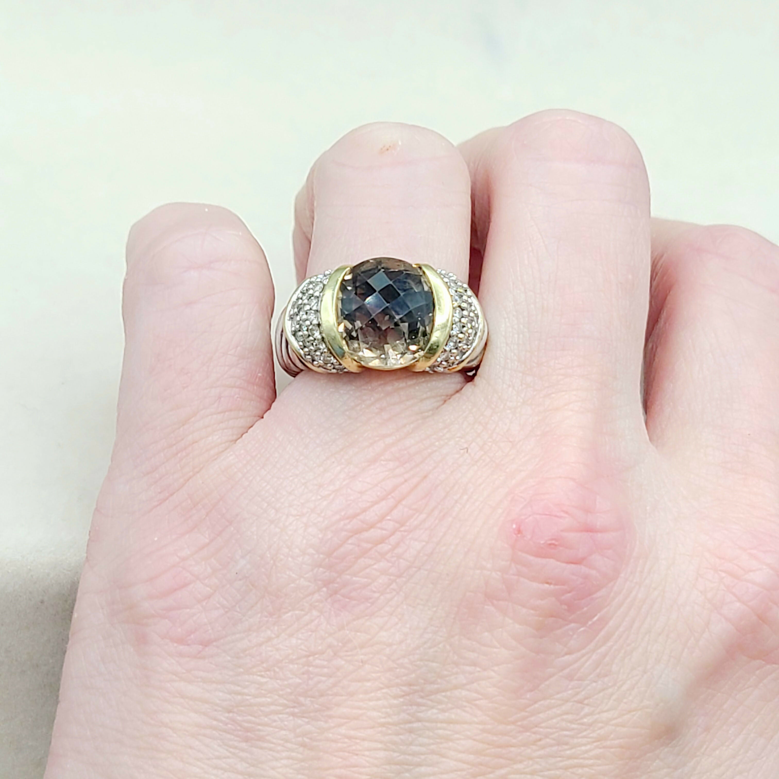 David Yurman Capri Ring Smoky Quartz & Diamonds、mySite、hinf8tx79