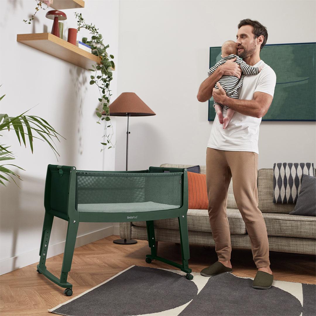  Snuz SnuzPod Studio Bedside Crib - Berlin Green、mySite、merchandisen