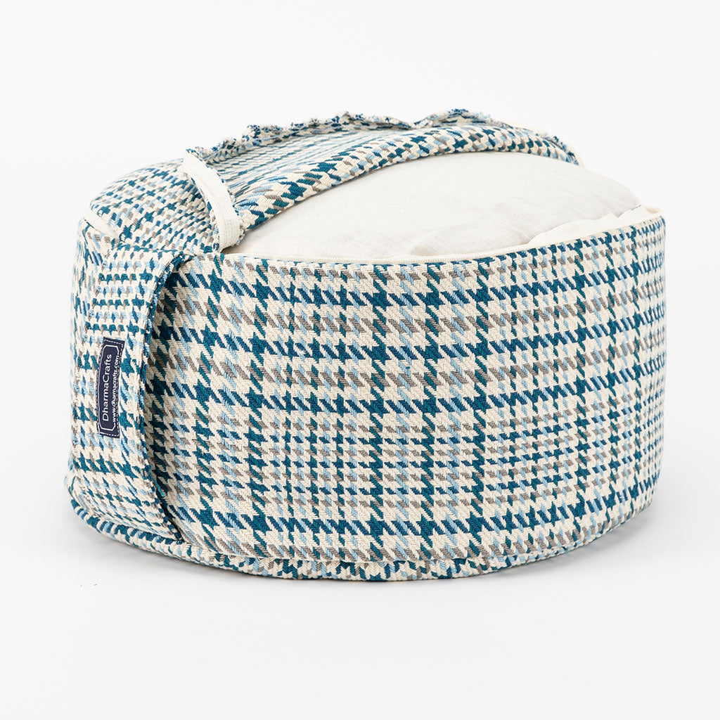 Houndstooth Plaid Buckwheat Hull Zafu - COVER ONLY、mySite、topwebapps