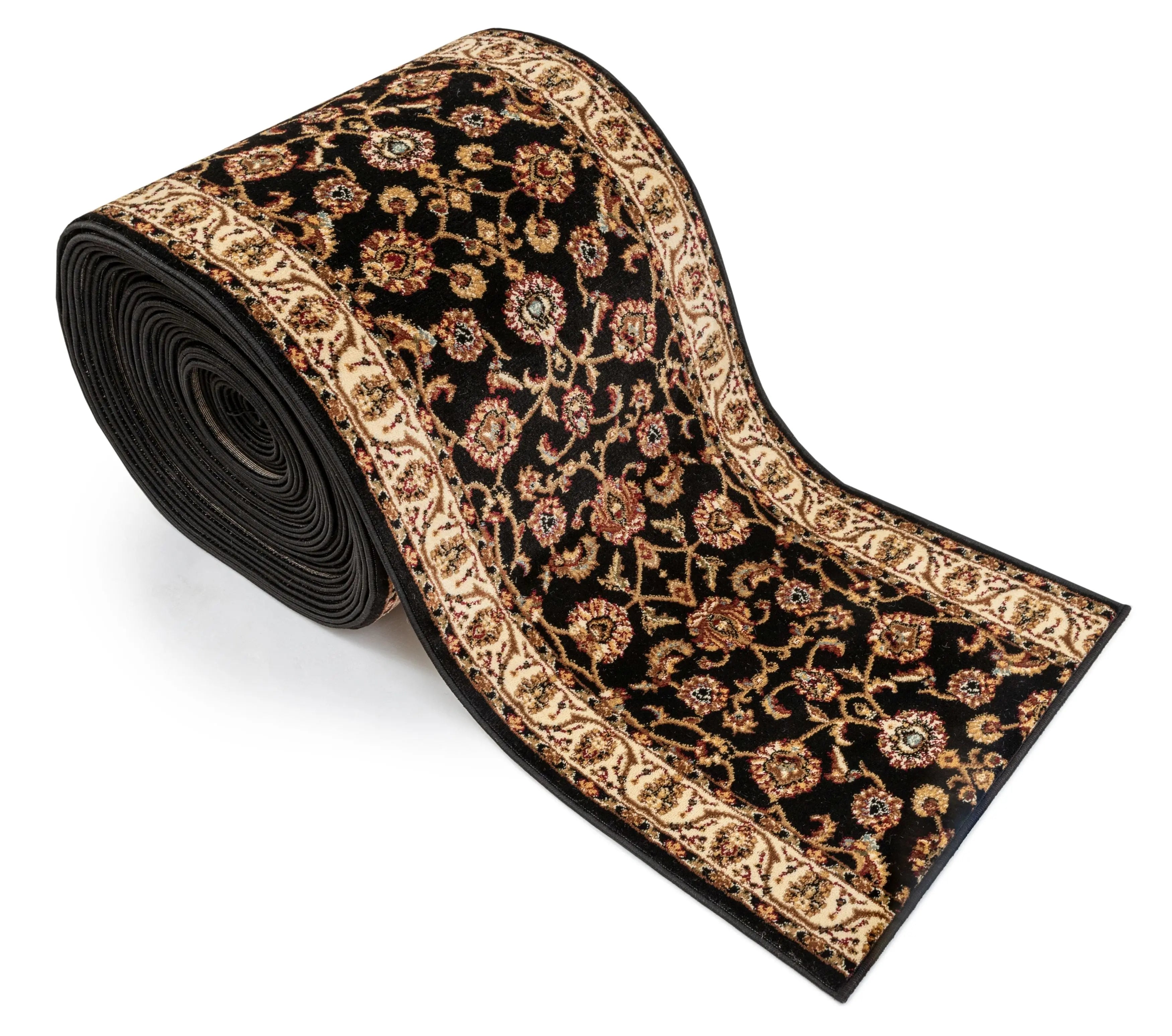 Sarouk Custom Size Runner Traditional Black 27 Inch Wide x Choose Your Length Hallway Runner Rug、mySite、gigharbornorthrealestate