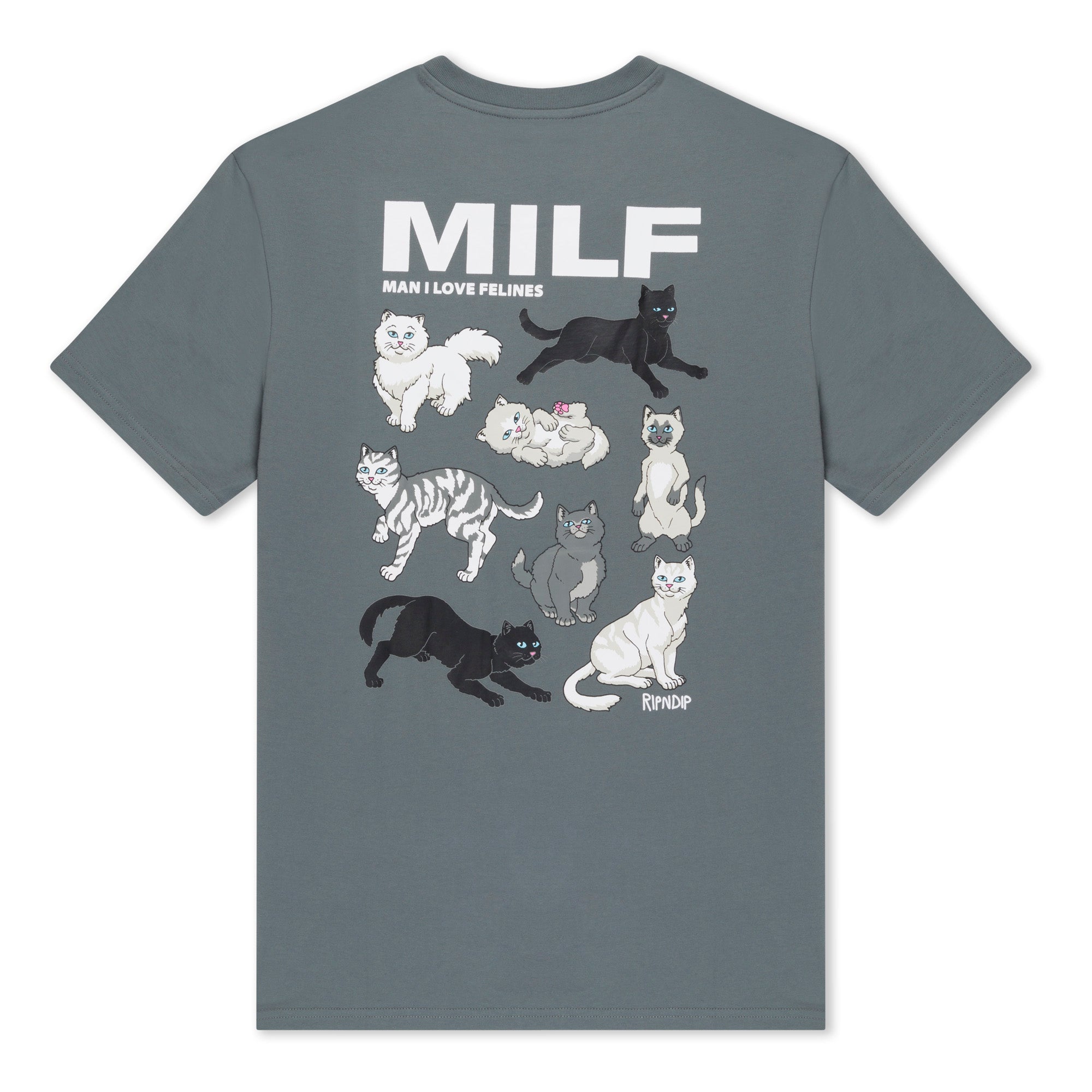  Man I Love Felines Tee (Charcoal)、mySite、merchandisen