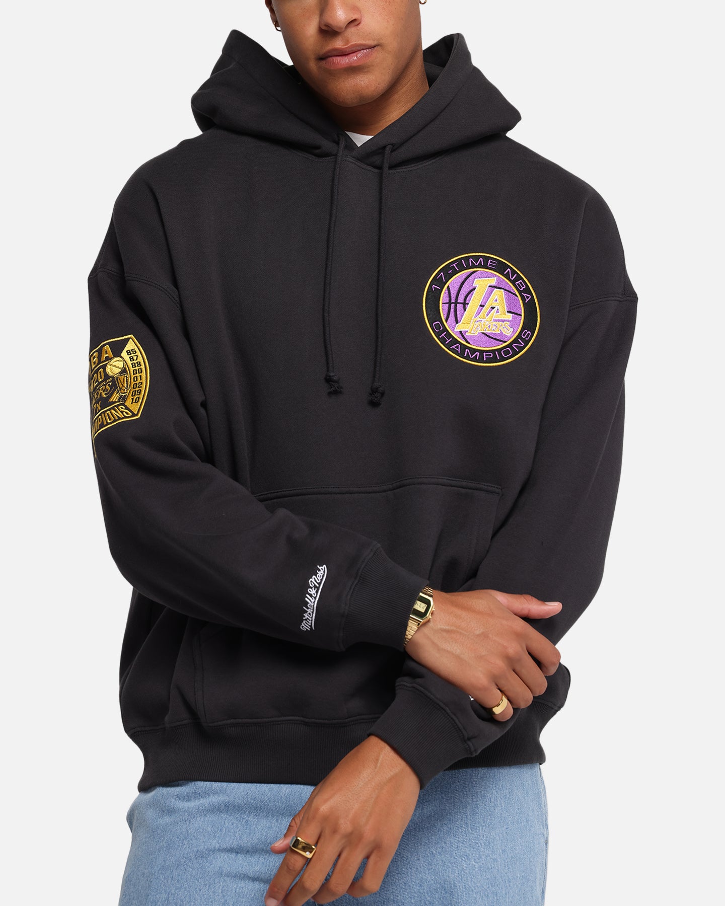 Mitchell & Ness Los Angeles Lakers National Champions Hoodie Faded Black、mySite、zt4zffjzw