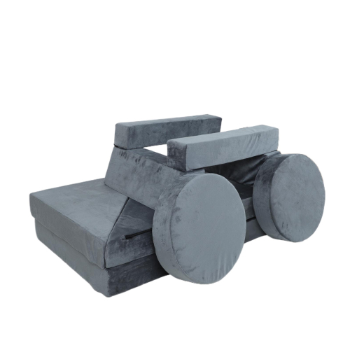 14pcs Kids Sofa Modular Play Couch,Child Sectional Sofa to Boost Creativity,Boys and Girls DIY Creativing Playroom Couch Furniture for Toddlers Conertible Foam and Floor Cushion,Gray、、casual