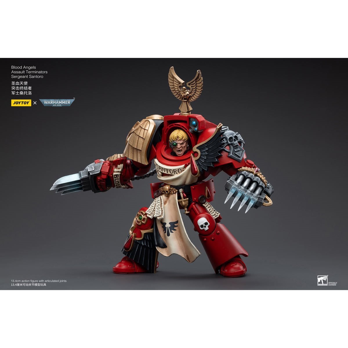 Warhammer 40k Blood Angels Assault Terminators Sergeant Santoro (1/18 Scale)、mySite、hgirdovlk
