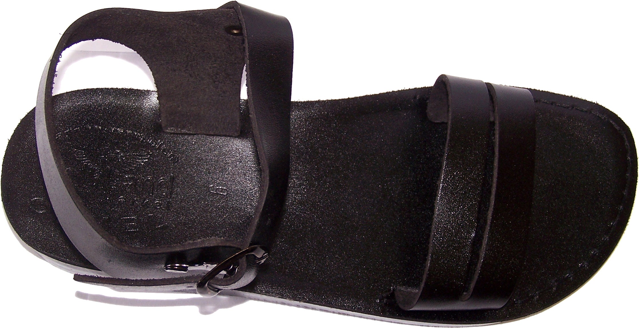 Holy Land Market Men/Women Biblical Jesus Leather Sandals/Slides From Jerusalem (Samaria Black)、mySite、topwebapps