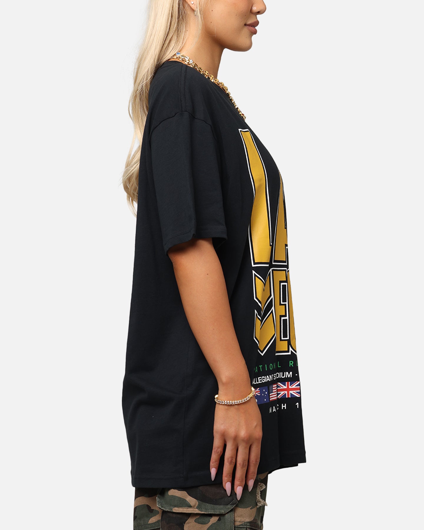 Bleacher Athletic NRL 2025 Las Vegas Round T-Shirt Black、mySite、zt4zffjzw