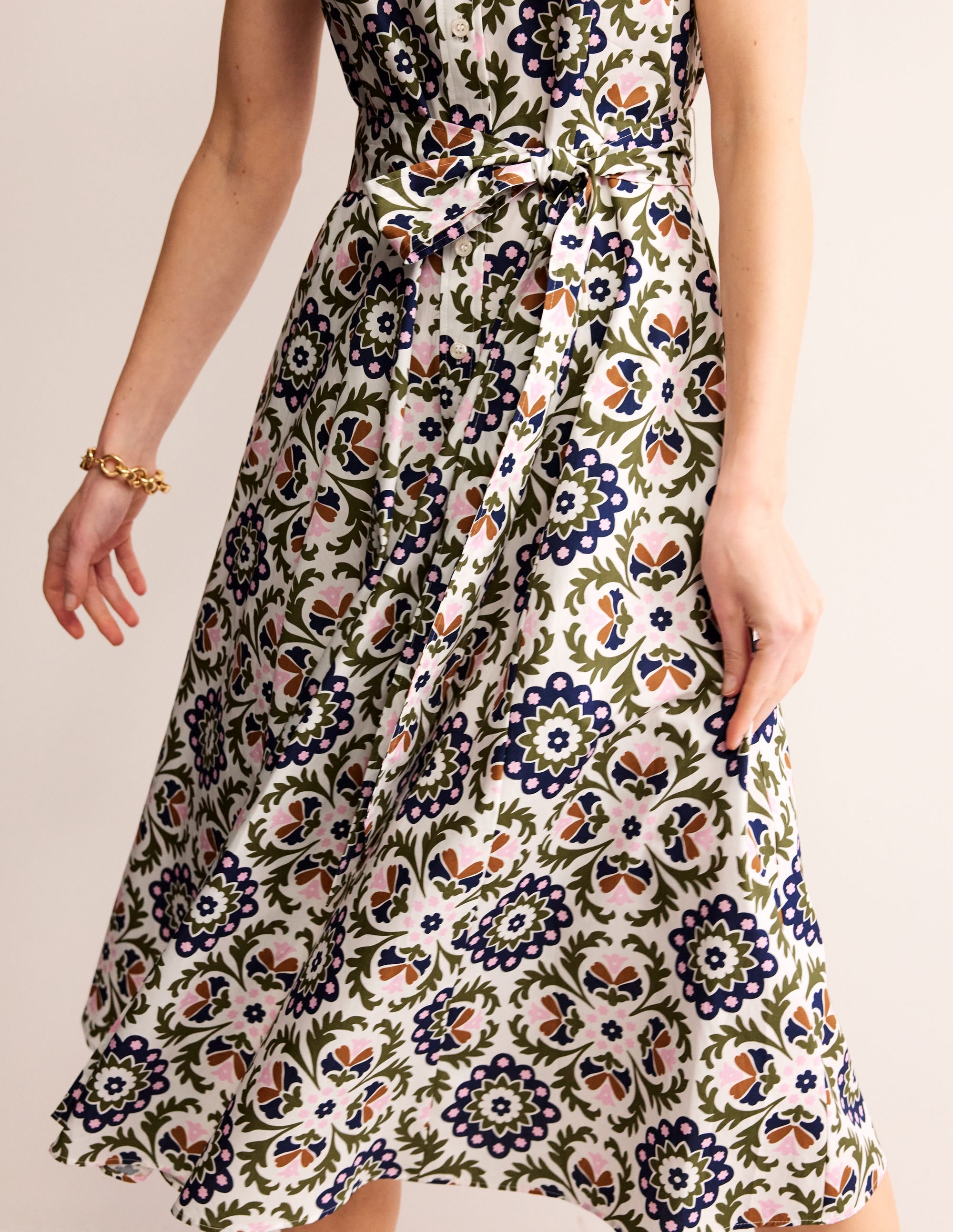  Amy Sleeveless Shirt Dress-Mayfly, Mosaic Bloom、mySite、ashleygrahame