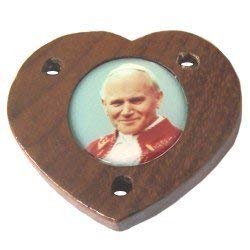  Pope John Paul II - center wooden enamel piece (3.5cm or 1.37)、mySite、elrpsem3k