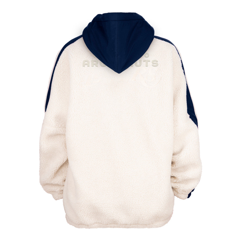 Nylon Raglan 1/4 Zip Sherpa Jacket