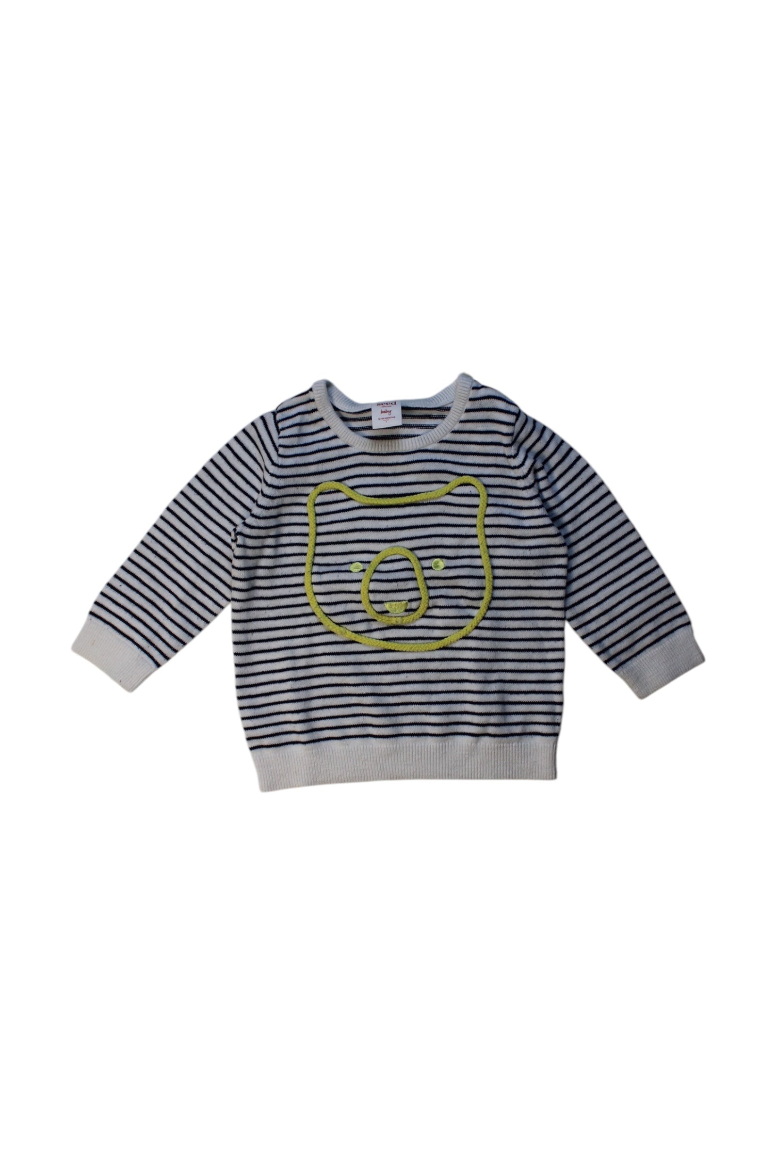 Seed Bear Striped Sweatshirt 12-18M、mySite、g9winljtr