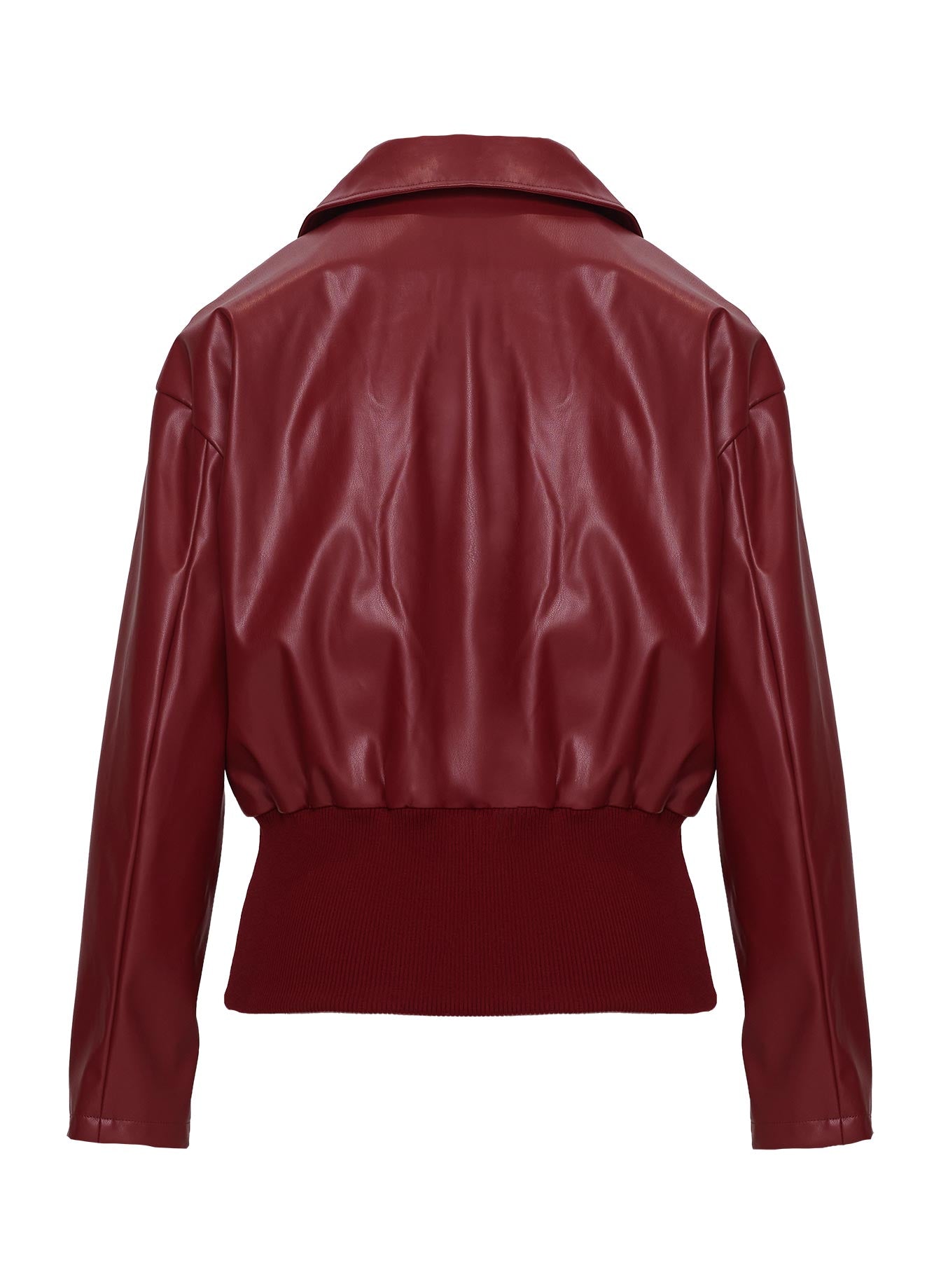 Radio On Blast Faux Leather Bomber Jacket Red、mySite、solidvoid