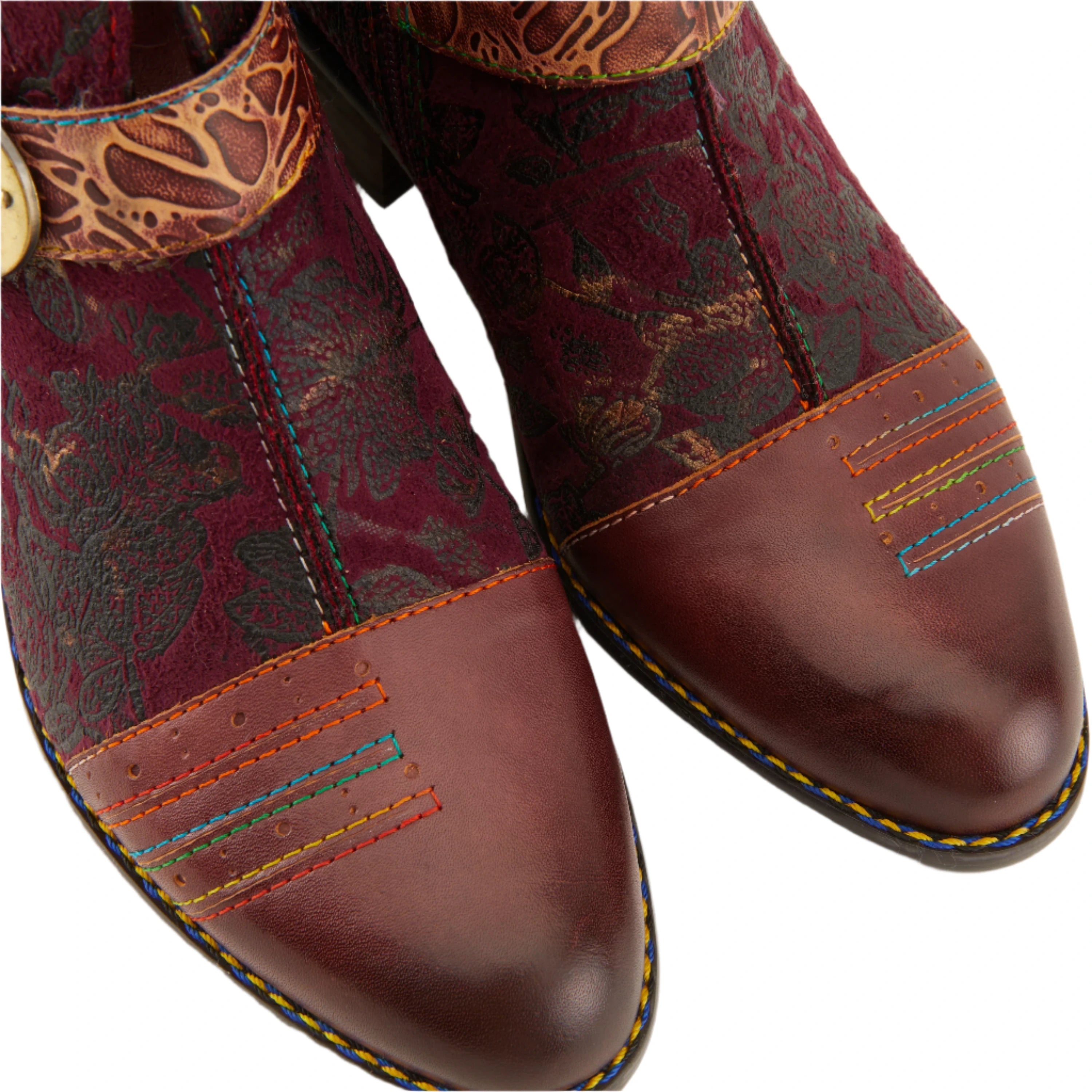  L'Artiste by Spring Step Women's Georgiana French Style Boot - Purple Multi、mySite、preschool7hills