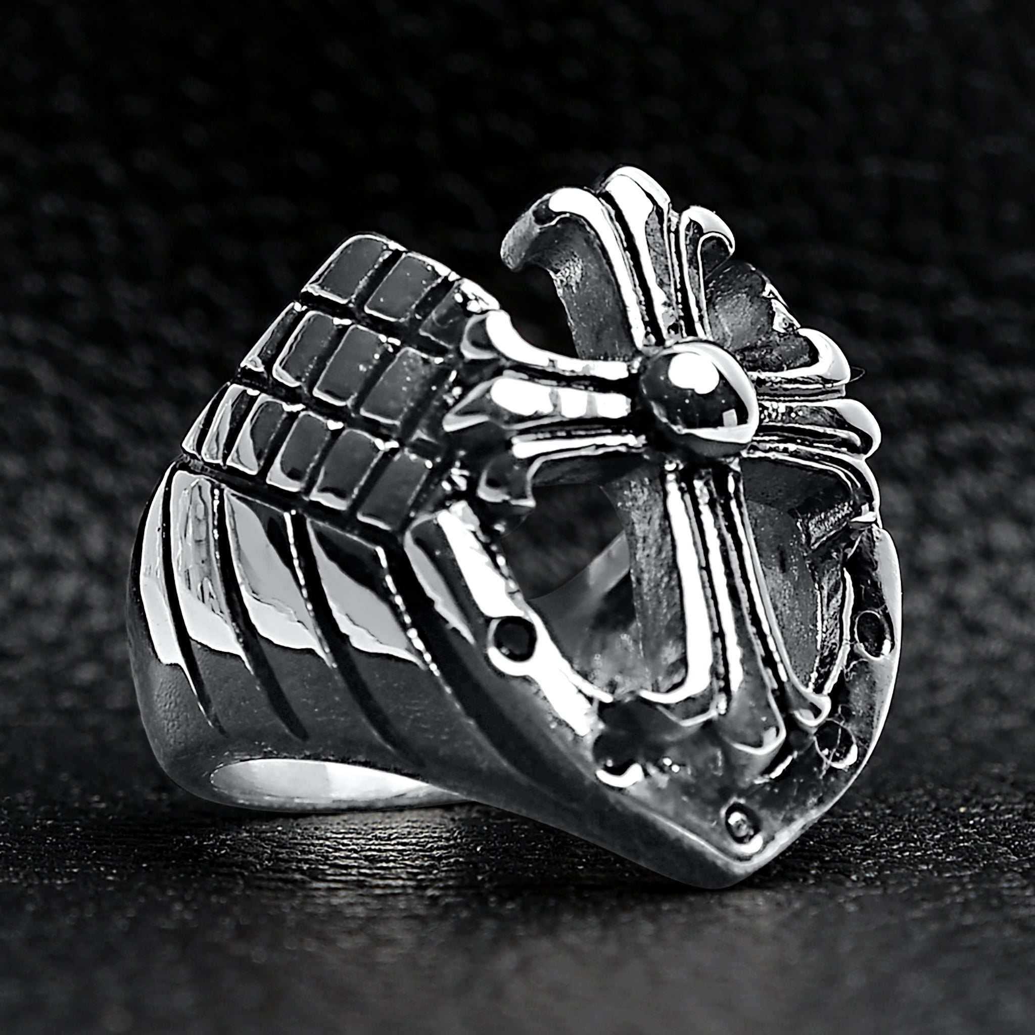 Detailed Cutout Cross Stainless Steel Ring / SCR4018、mySite、dreamappss