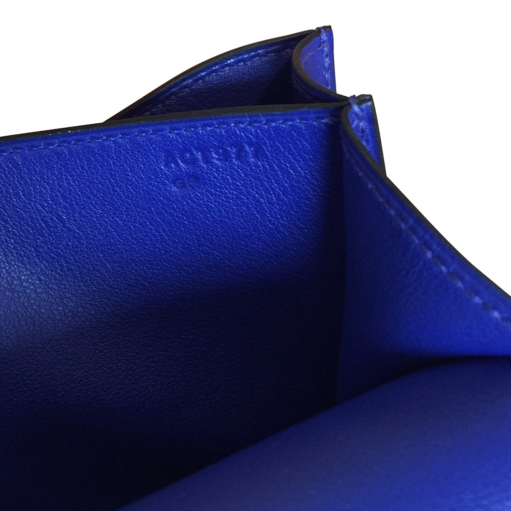 Hermès Constance Mini 18 Bleu Electrique Swift GHW、mySite、garminoutage.com