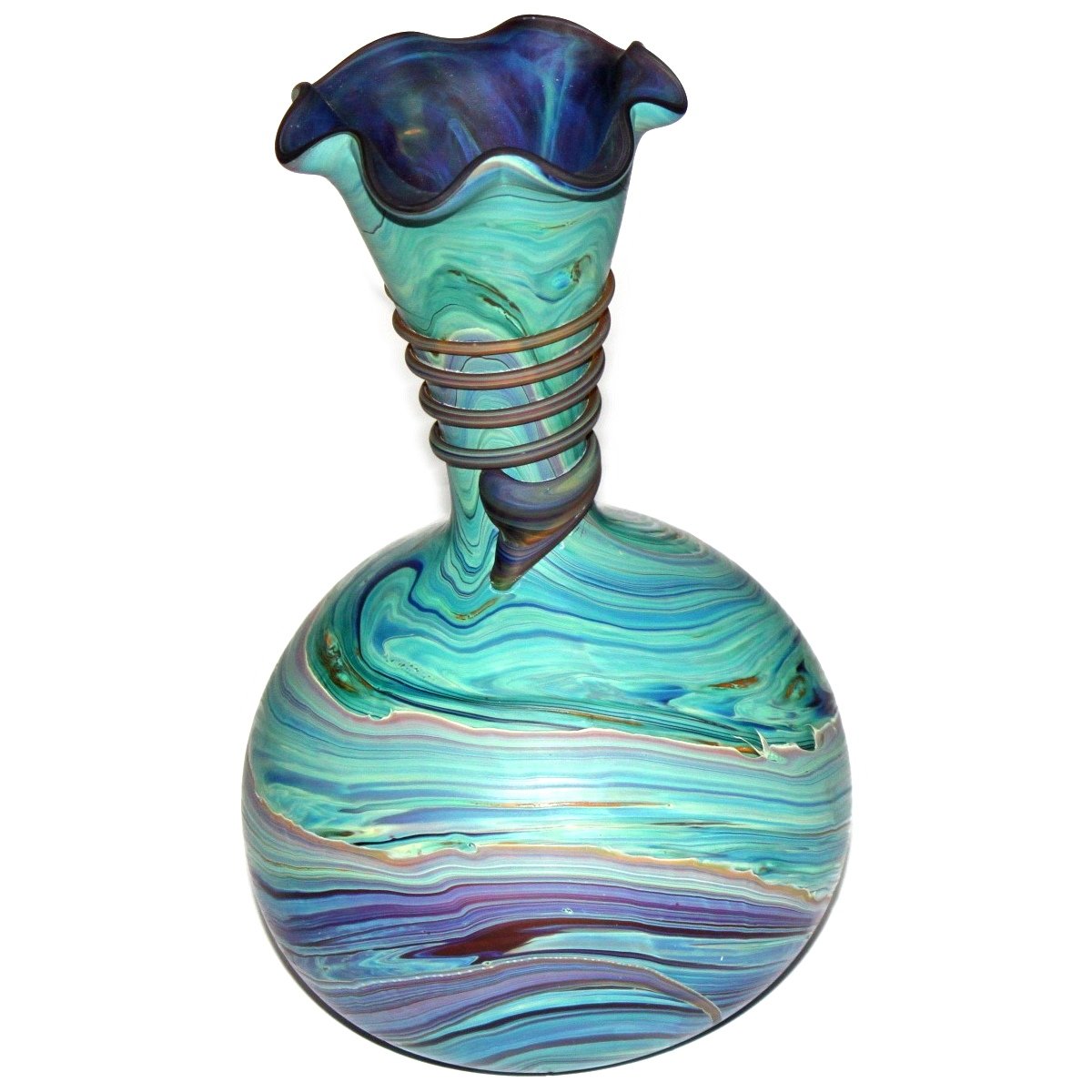  Adon style Phoenician - Ancient beauty Phoenician Glass Vase. Each is unique. Museum quality looks and feels(8 Inch)、mySite、elrpsem3k