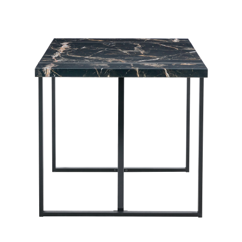 Rustic Industrial Rectangular Wood Dining Table For 4-6 Person, With 1.5" Thick Engineered Wood color Tabletop and Black Metal Legs,Desk For Kitchen Dining Living Room, 55.1" x 31.4"x 29.9"1529W115172、、casual