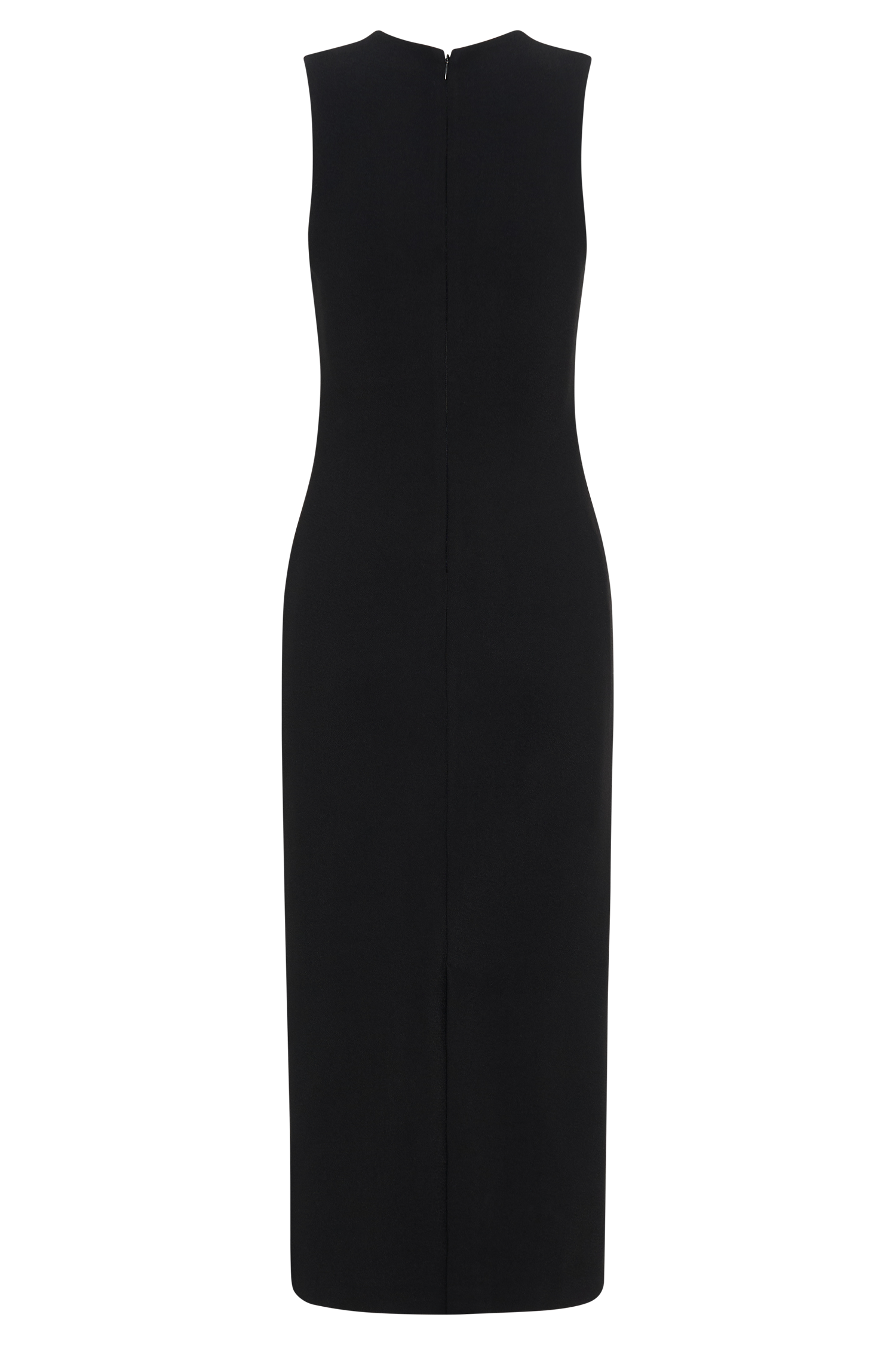 Frida Crepe Midi Dress - Black、mySite、solidvoid