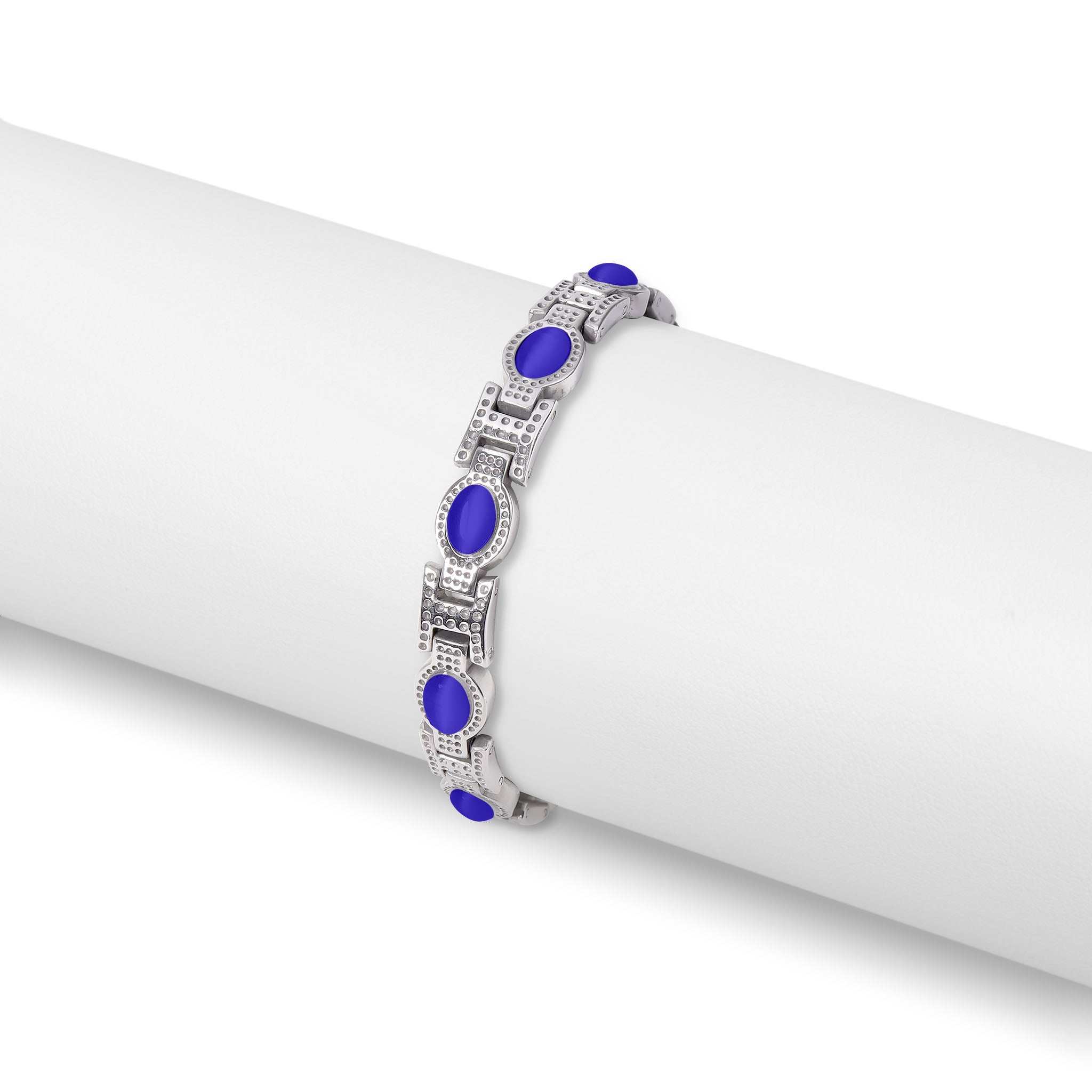 Stainless Steel Blue Stone Magnetic Bracelet / MBL0036、mySite、dreamappss