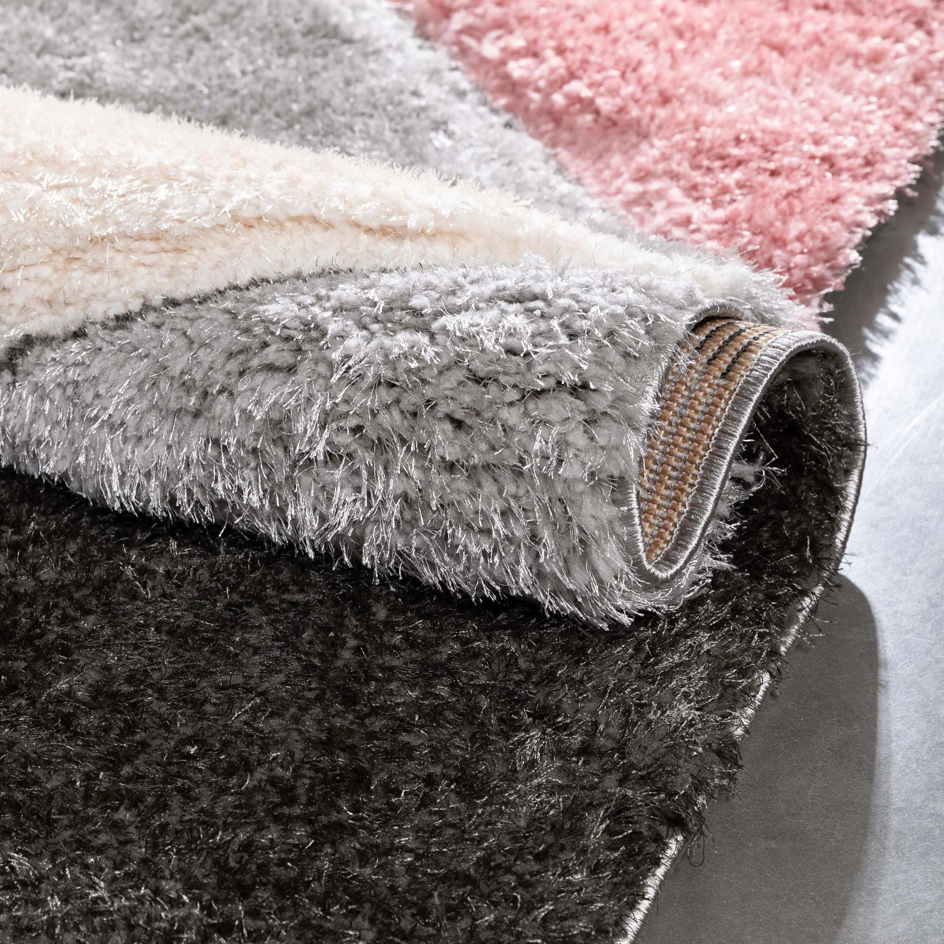 Venice Blush Modern Geometric 3D Textured Shag Rug、mySite、gigharbornorthrealestate