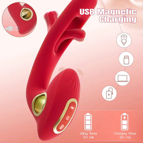 Remote Tongue Vibrator for Dual Pleasure