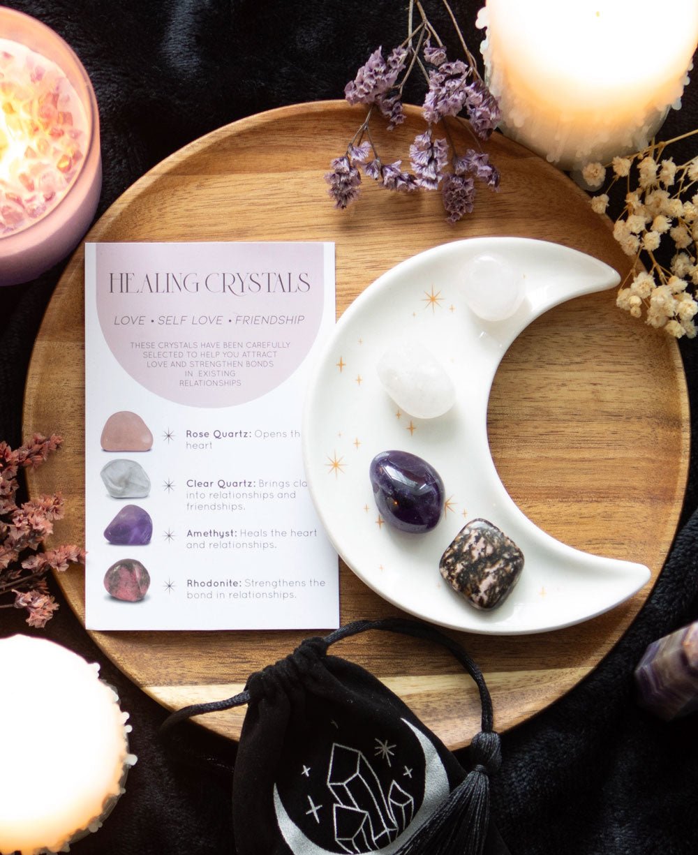 Love Crystals and Crescent Moon Trinket Dish Set、mySite、topwebapps