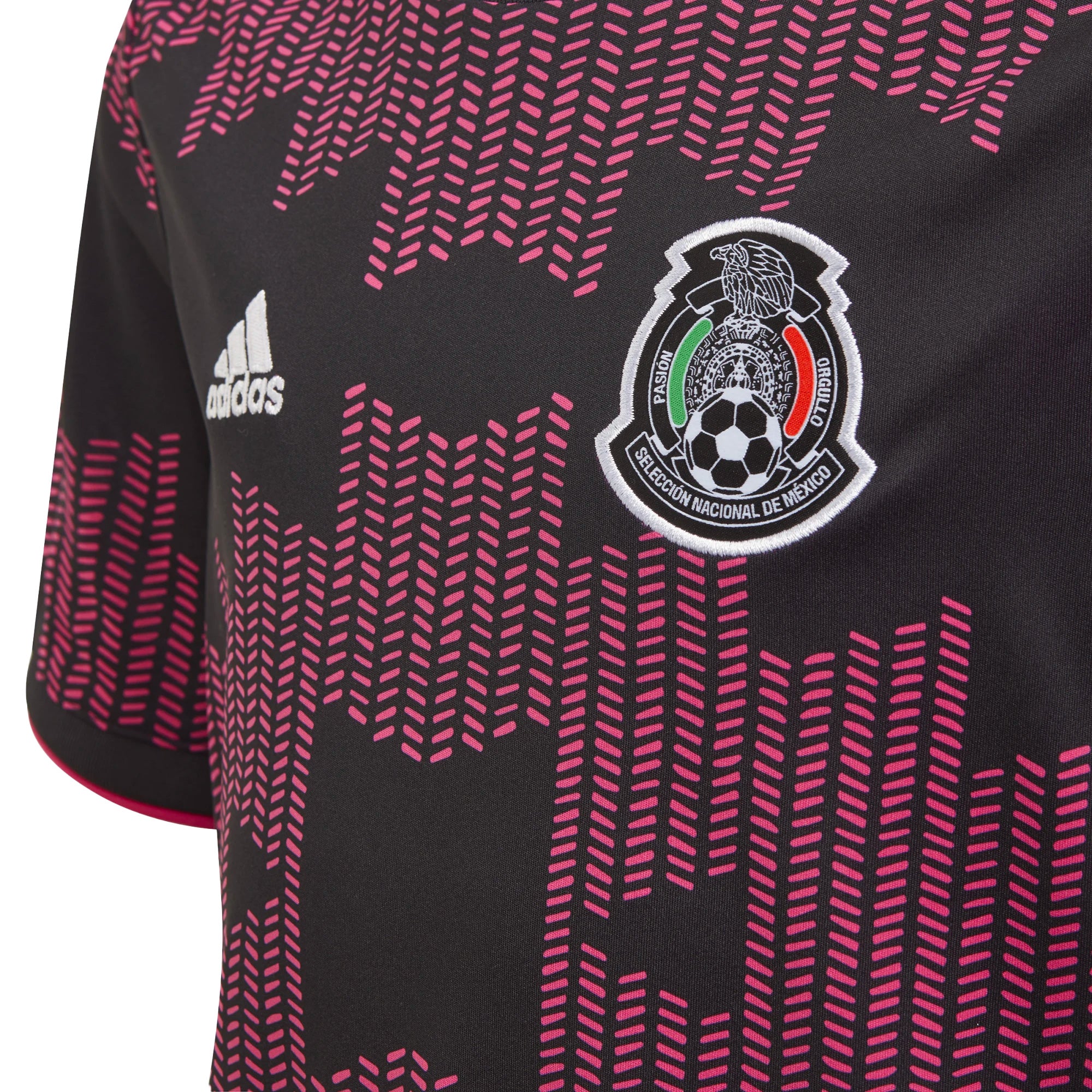 adidas Kids Mexico 2021/22 Home Jersey Black/Real Magenta、mySite、noshort