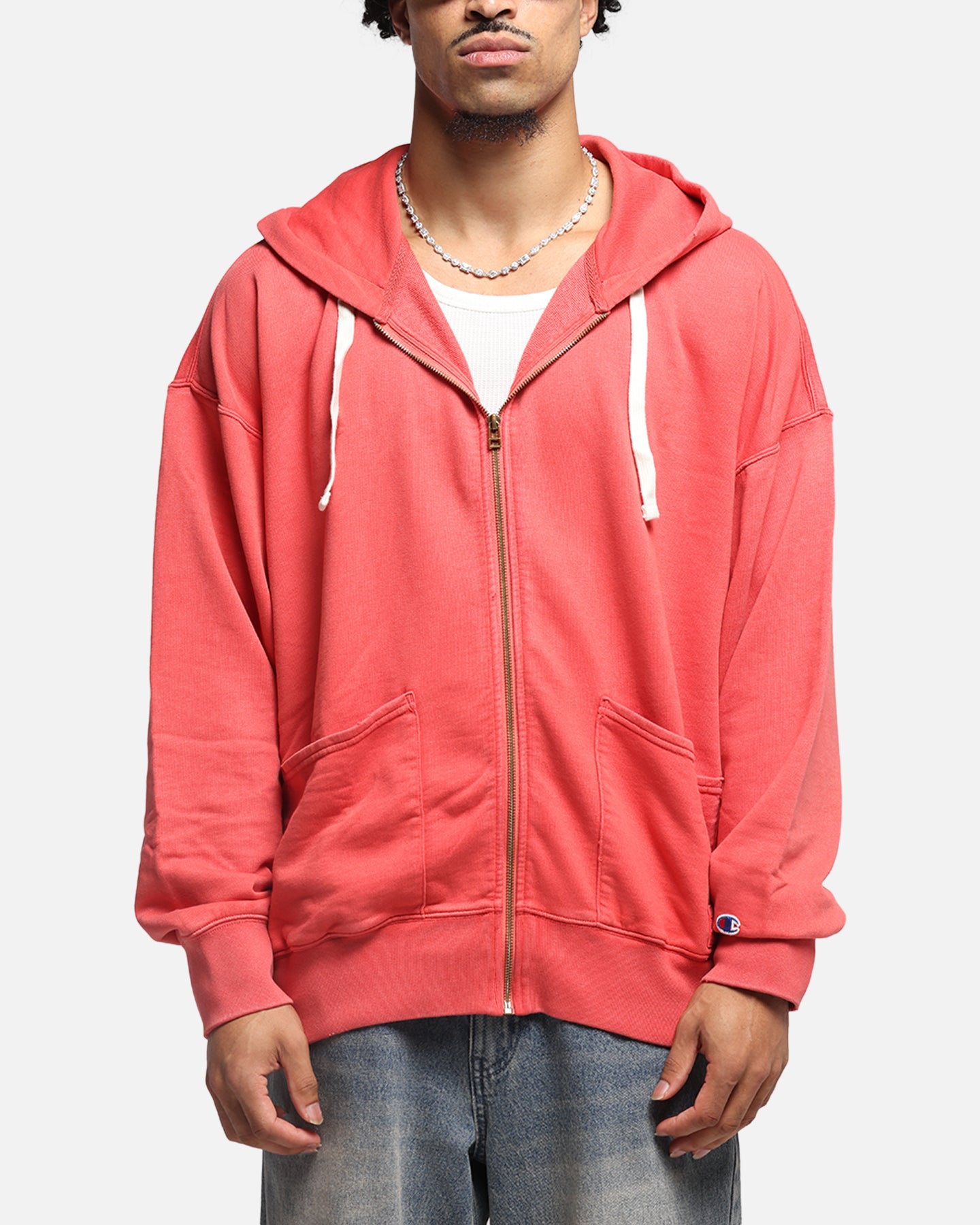Champion Time Capsule Full Zip-Through Hoodie Red、mySite、zt4zffjzw