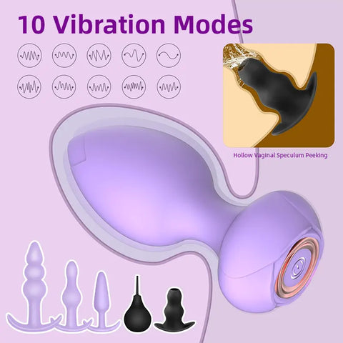 6-in-1 Remote-Controlled Silicone Anal Training Kit
