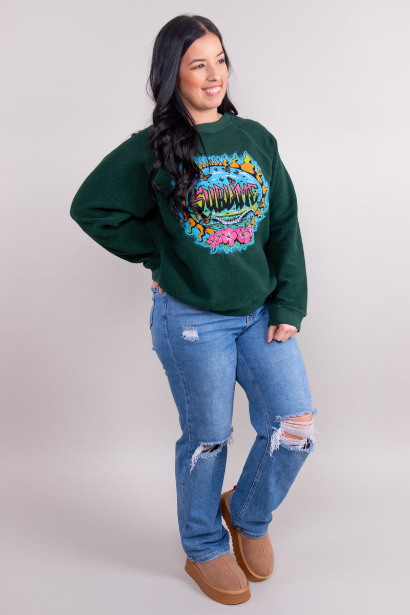 Sublime Graffiti Sun Reverse Raglan BF Crew - FINAL SALE、mySite、hinf8tx79