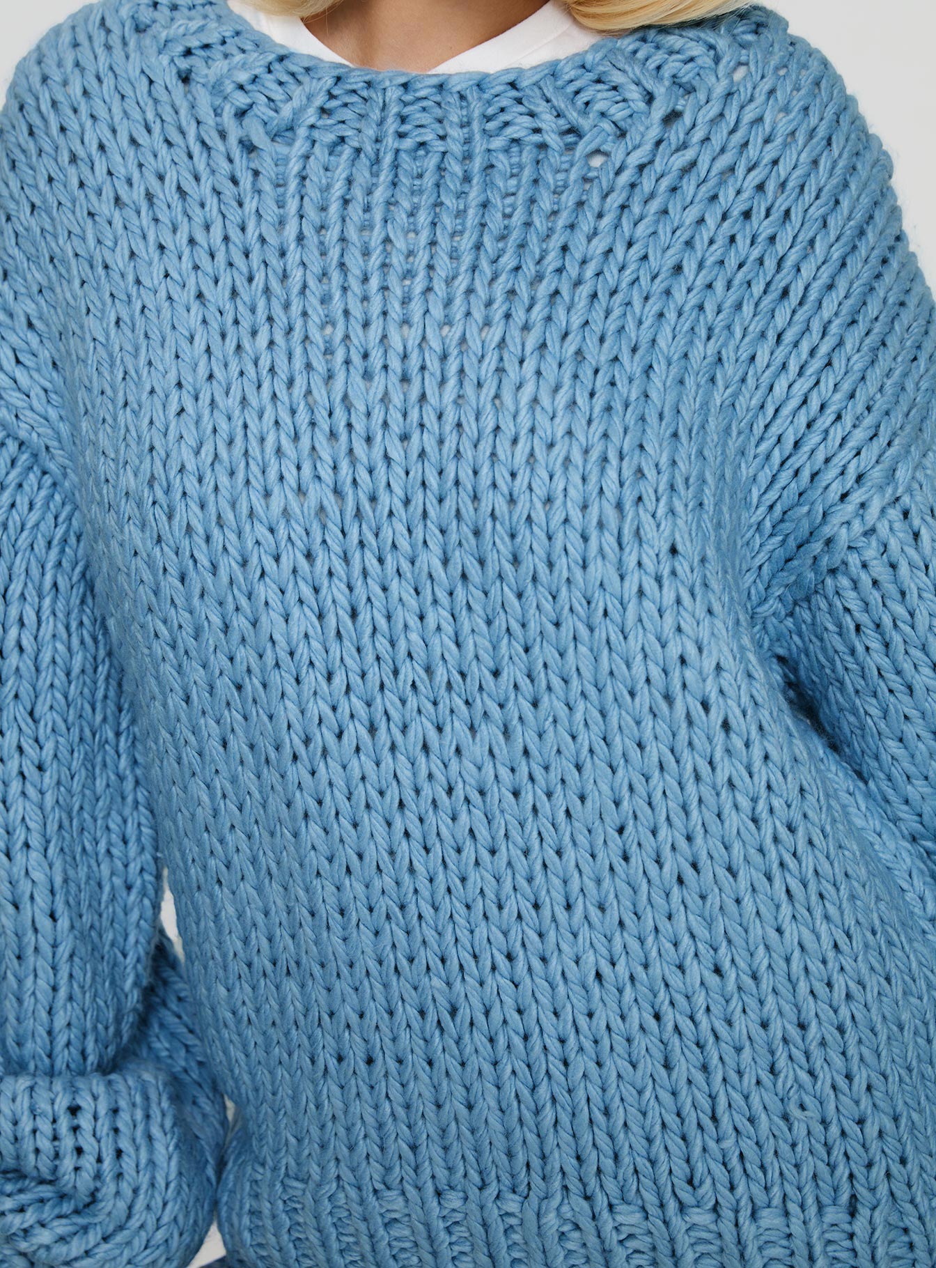 Arrowtown Hand Knit Sweater Blue、mySite、solidvoid