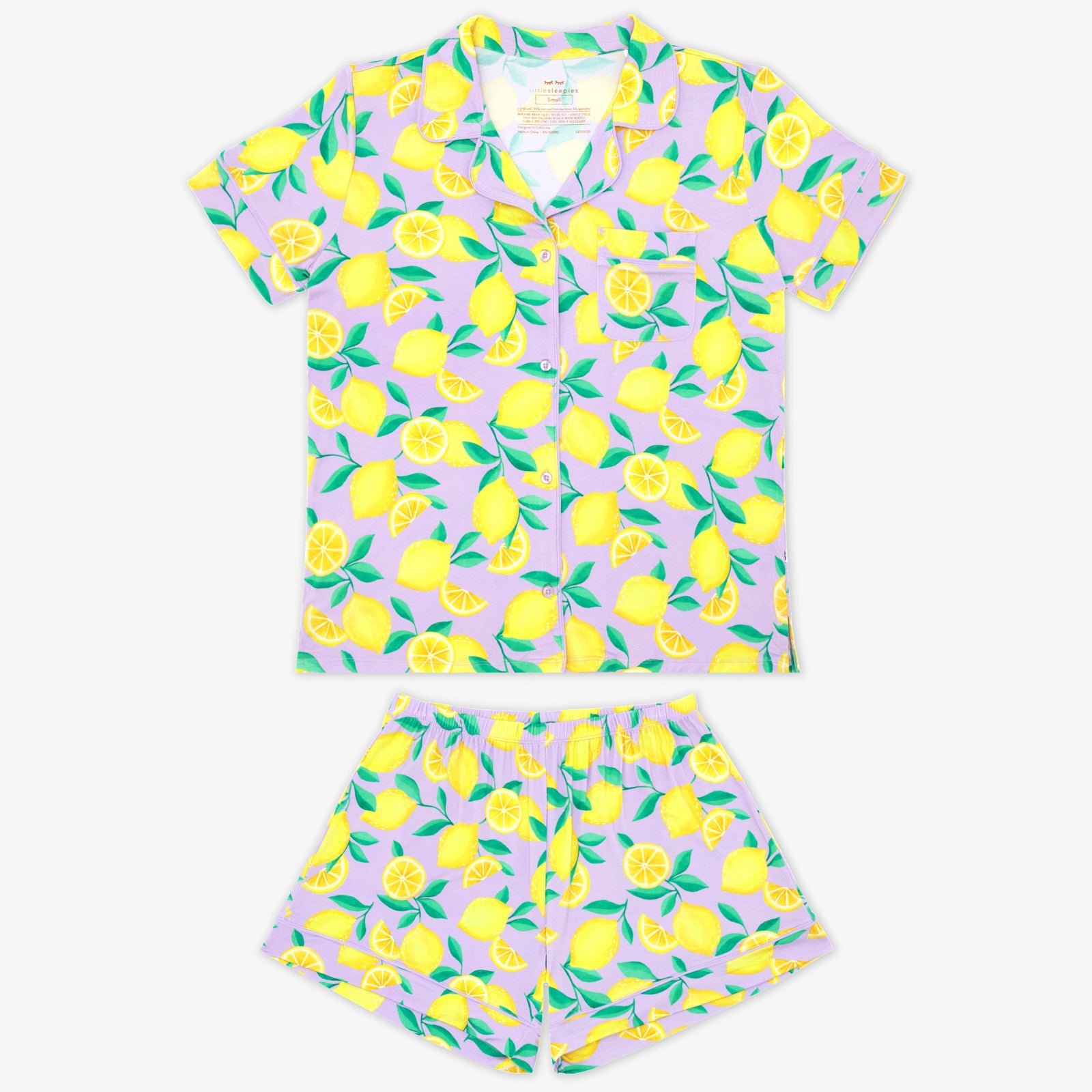  Lavender Sunny Citrus Women's Short Sleeve & Shorts Pajama Set、mySite、layawaytickets