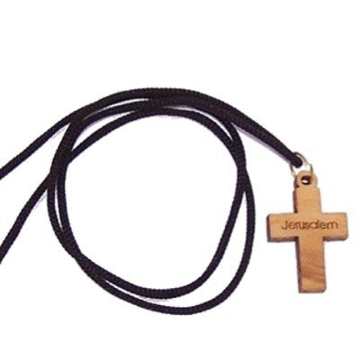 Latin Cross - olive wood necklace, necklace is 74 cm or about 30 Inches long、mySite、topwebapps