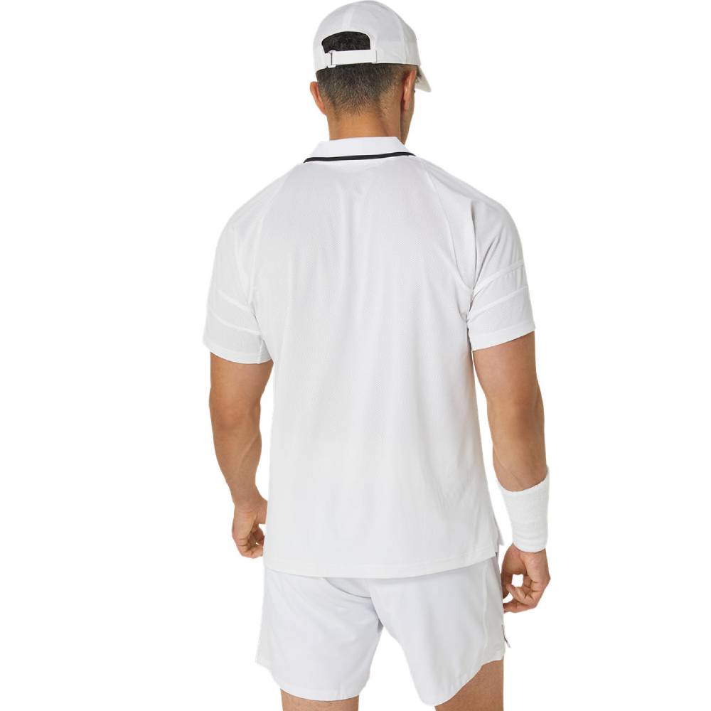 Asics Men's Match Actibreeze Polo Top (Brilliant White)
