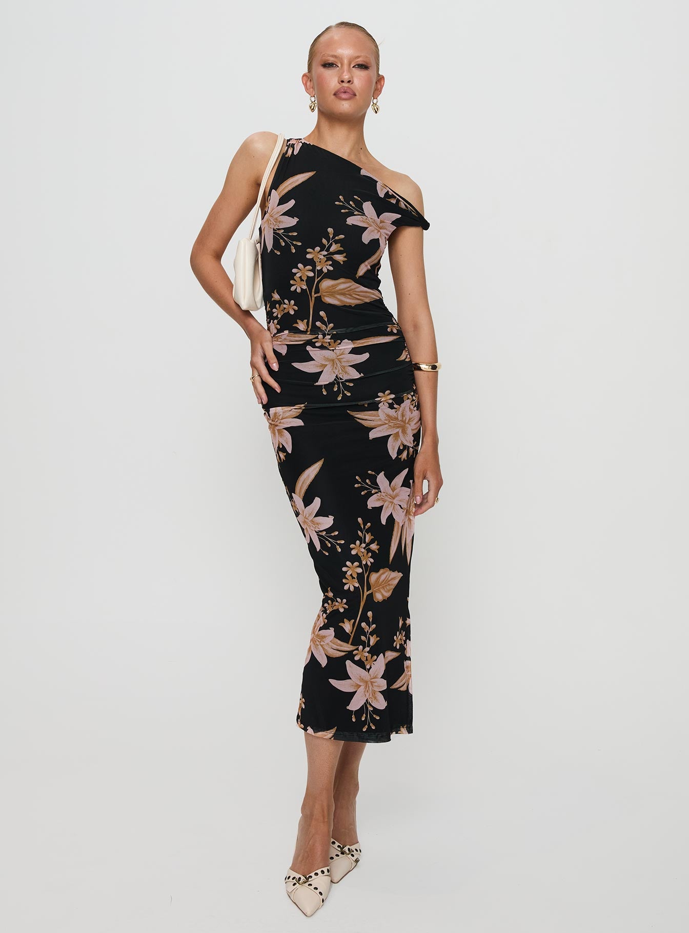 Goldrush Maxi Dress Black Floral、mySite、solidvoid