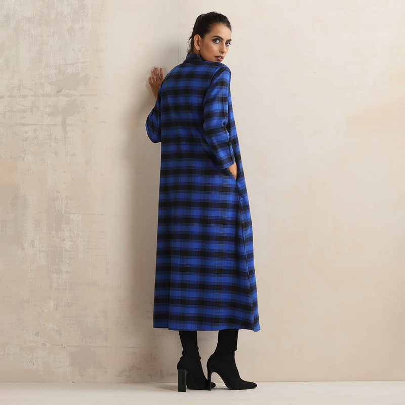 Cotton Dress For Women | Checkered Print | Blue、mySite、camillekostekn