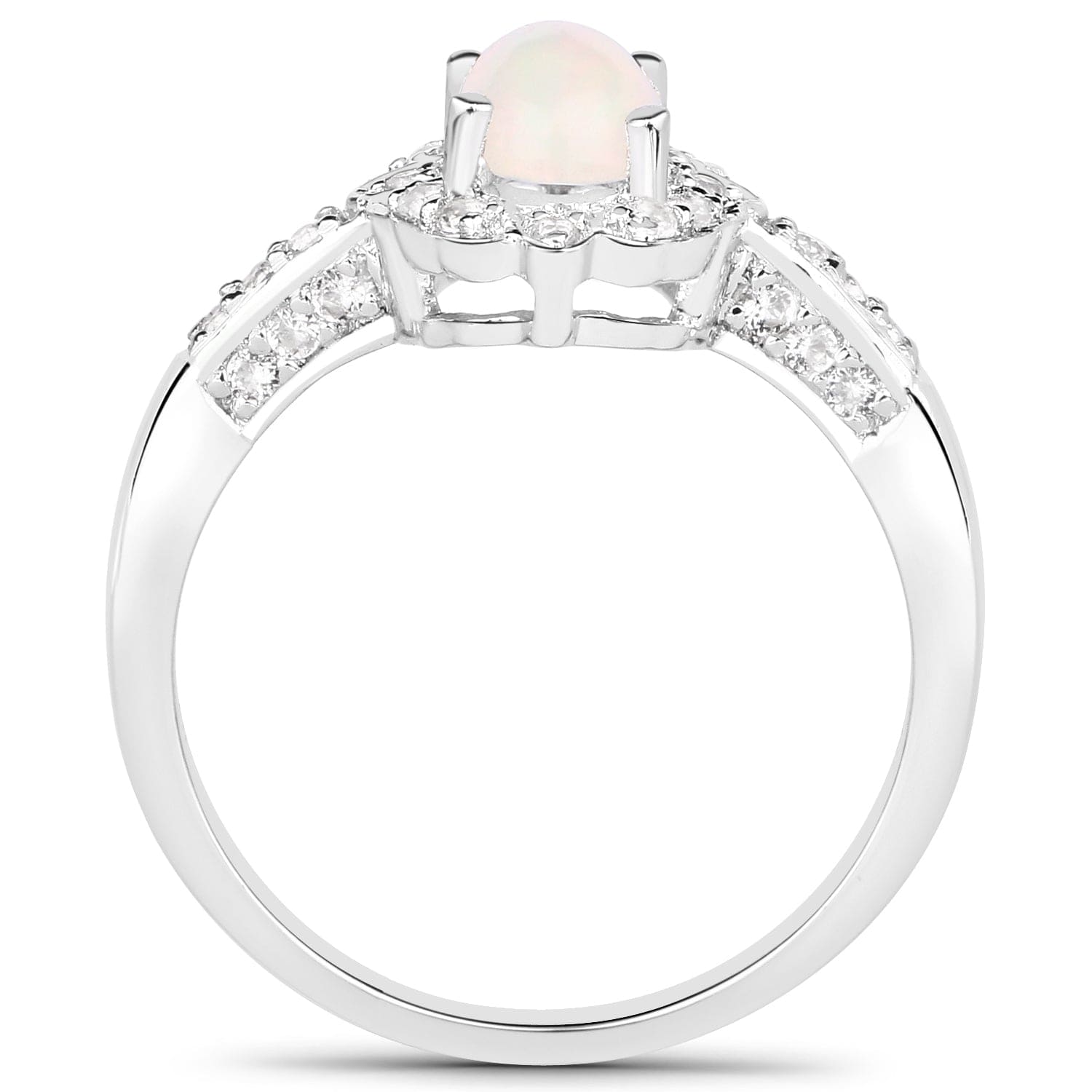 Genuine Opal and Topaz Sterling Silver Ring、mySite、g9winljtr