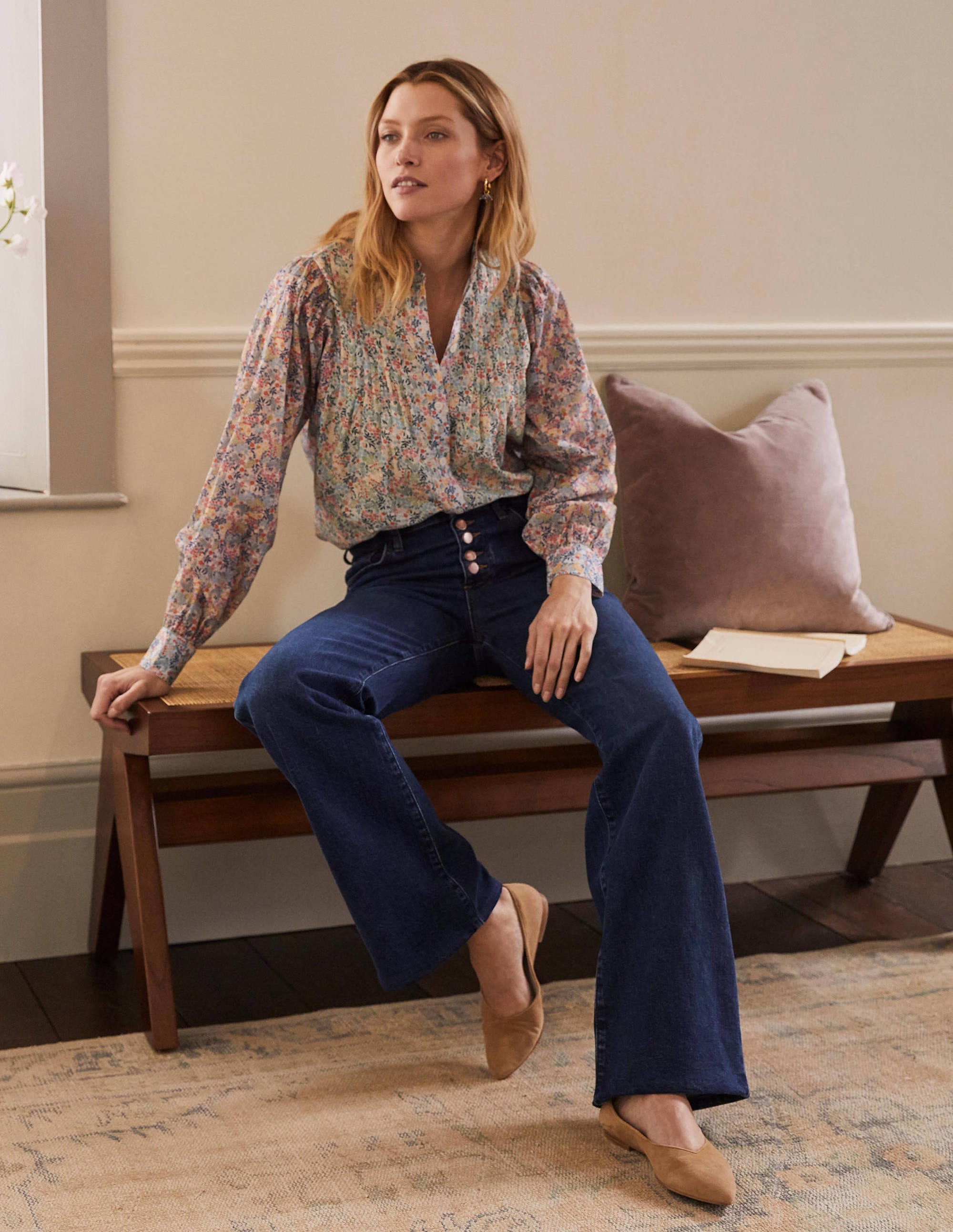  Button Fly Relaxed Flares-Dark Vintage、mySite、ashleygrahame