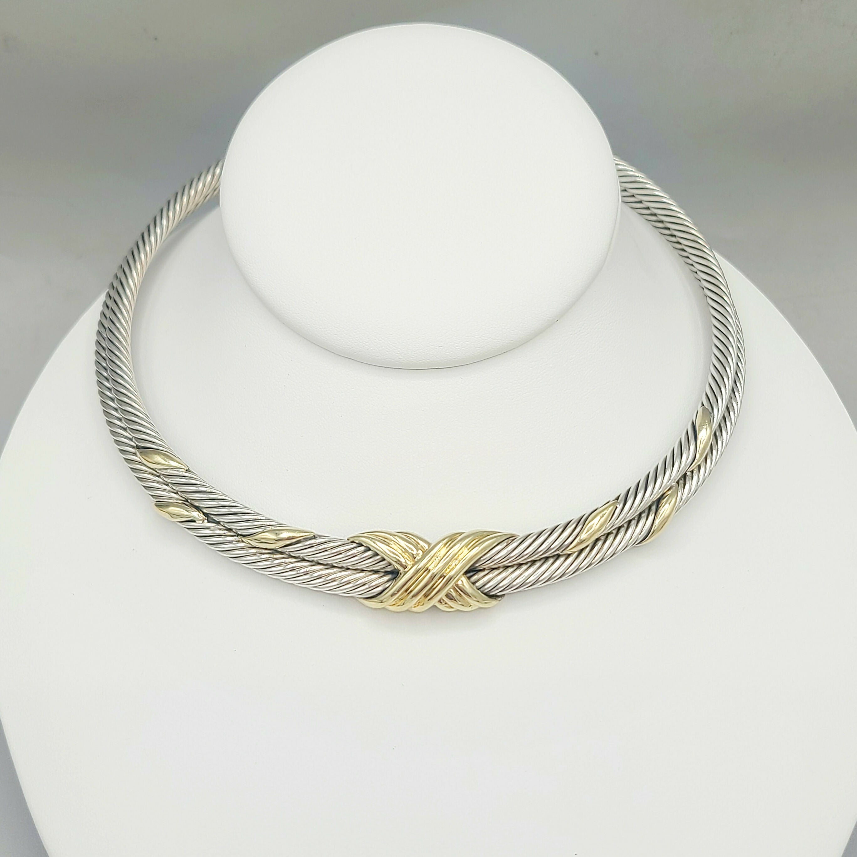 David Yurman Double Cable X Choker Necklace、mySite、hinf8tx79