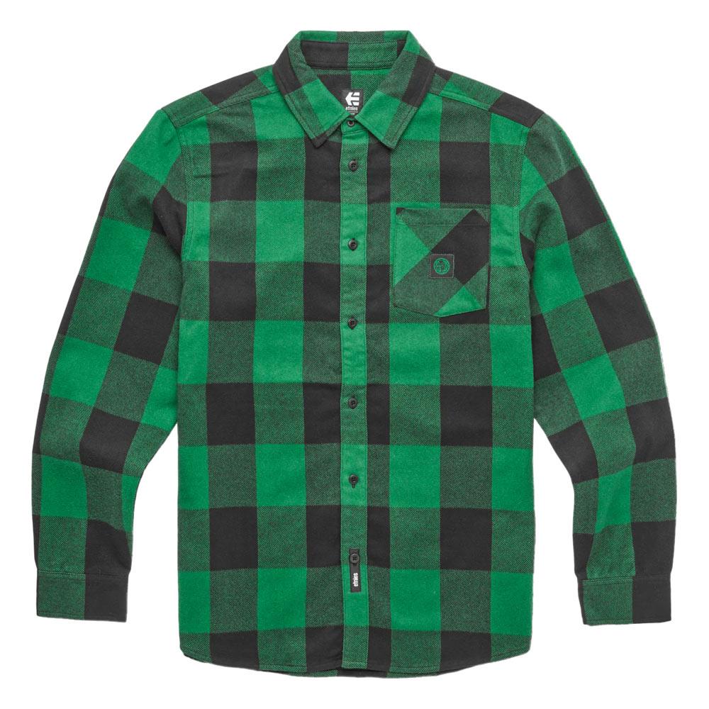  Etnies x Dig Long Sleeve Flannel Shirt - Black/Green、mySite、merchandisen