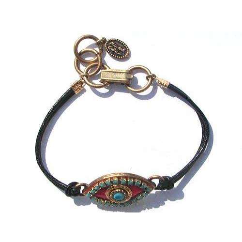 Michal Golan Blue Stone and Hot Pink Evil Eye Wrap Bracelet、mySite、topwebapps