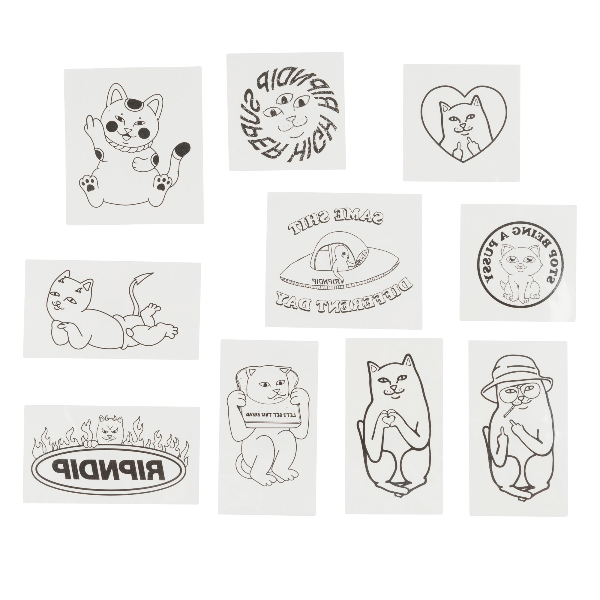  Field Of Nerms Temp Tattoo Pack (Black)、mySite、merchandisen