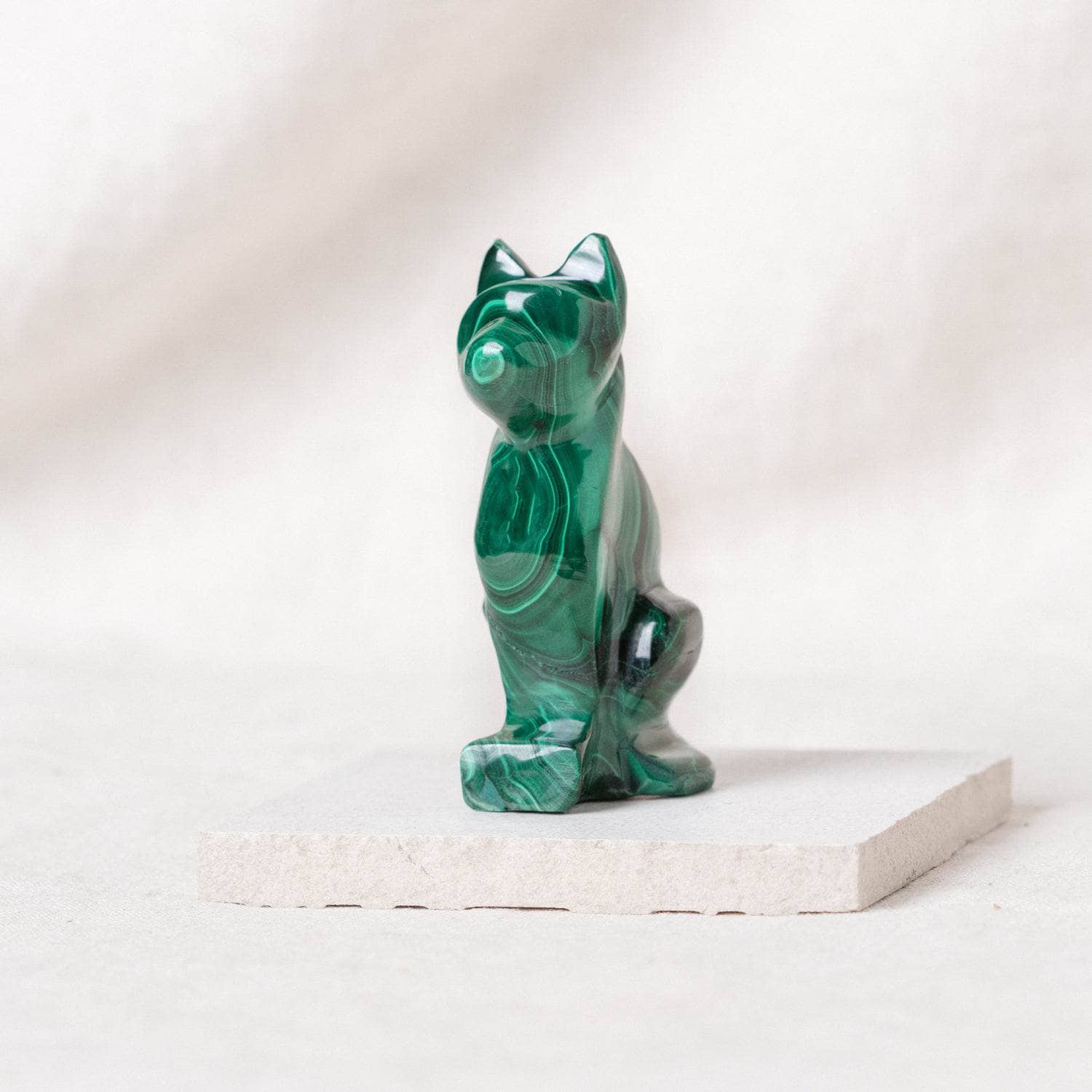 Genuine Malachite Cats - Hand Carved - 1 of a Kind、mySite、hinf8tx79