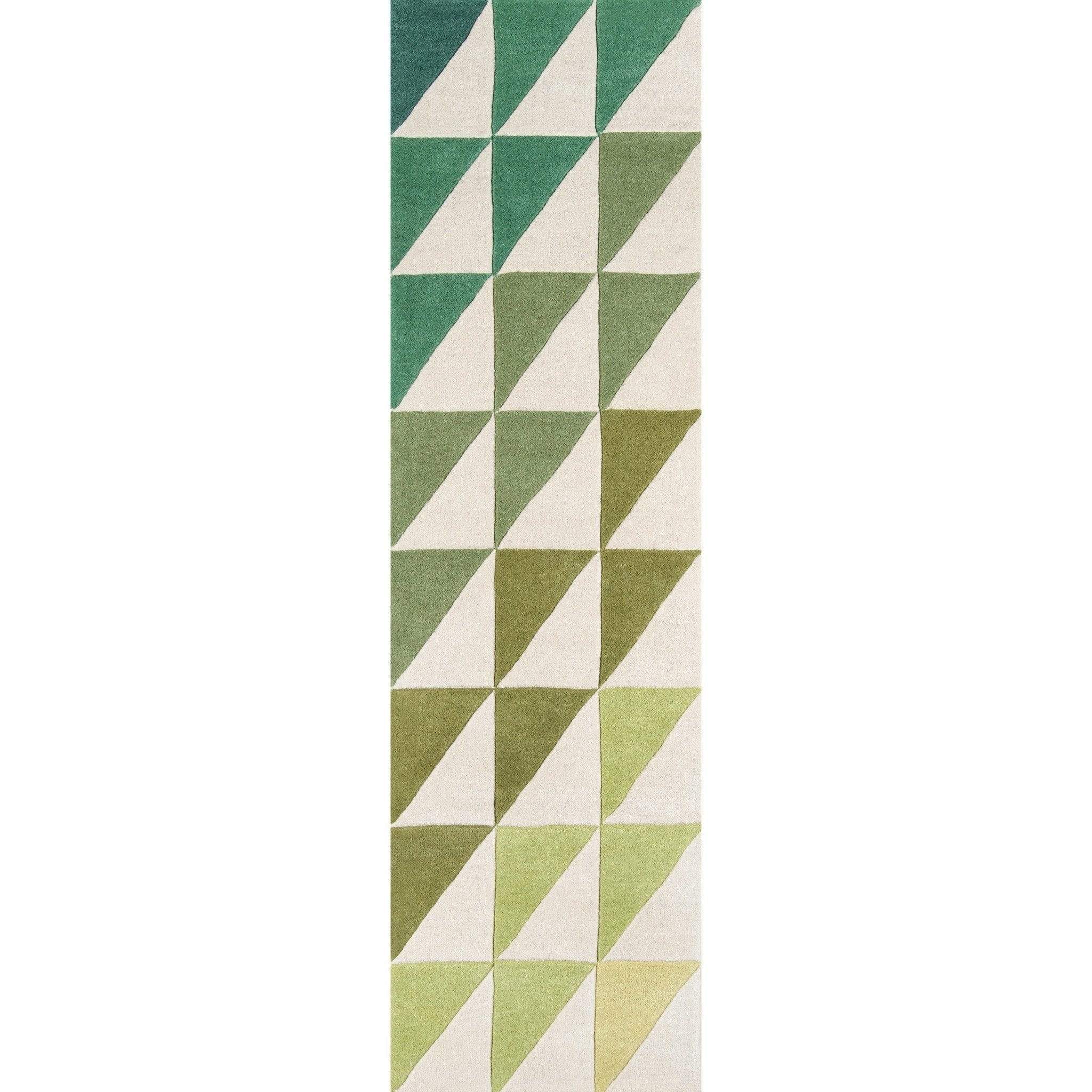 Novogratz Delmar Agatha Side Triangle Lime Area Rug、mySite、gigharbornorthrealestate