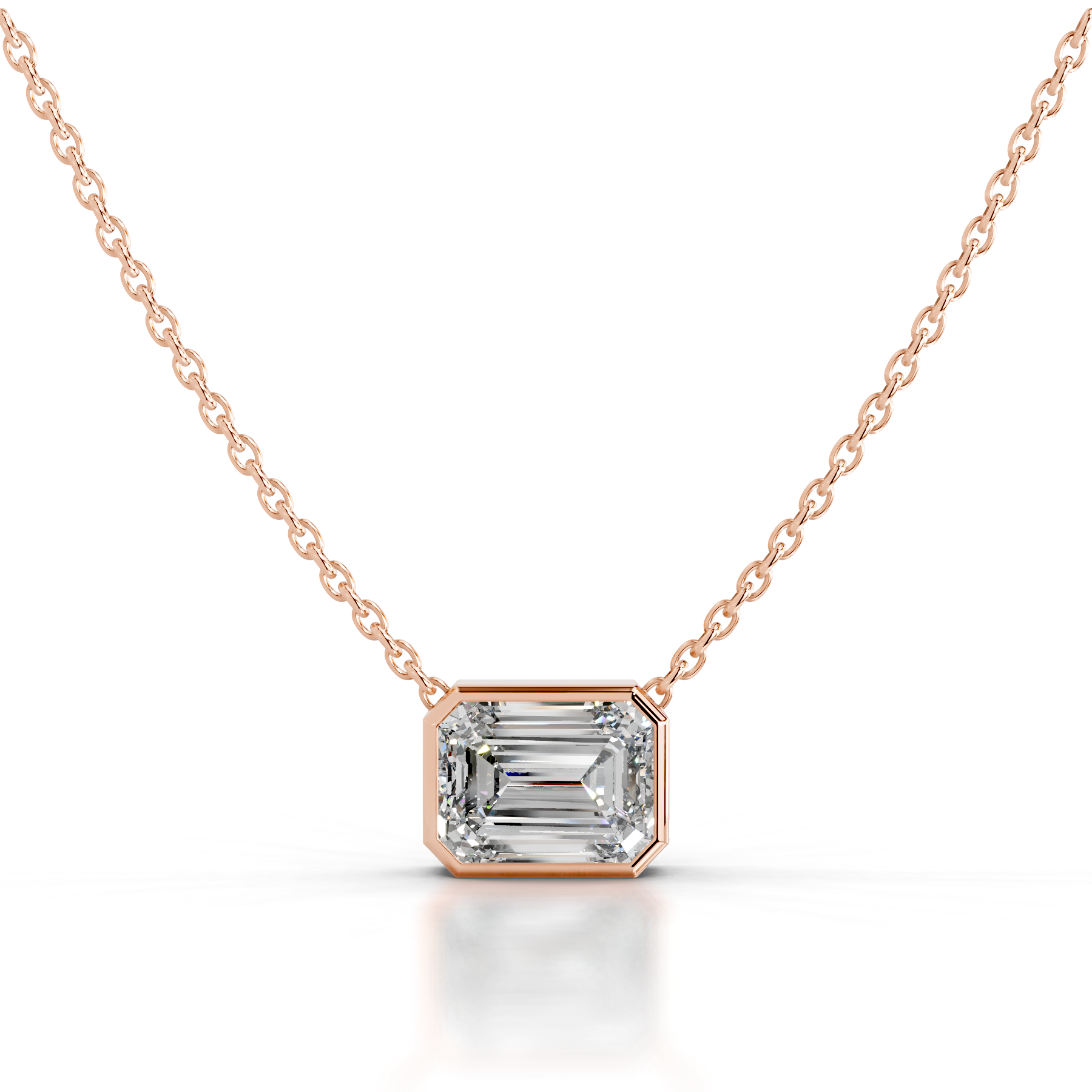 Etta Lab Grown Diamond Pendant (2 Carat) -14K Rose Gold、mySite、hinf8tx79