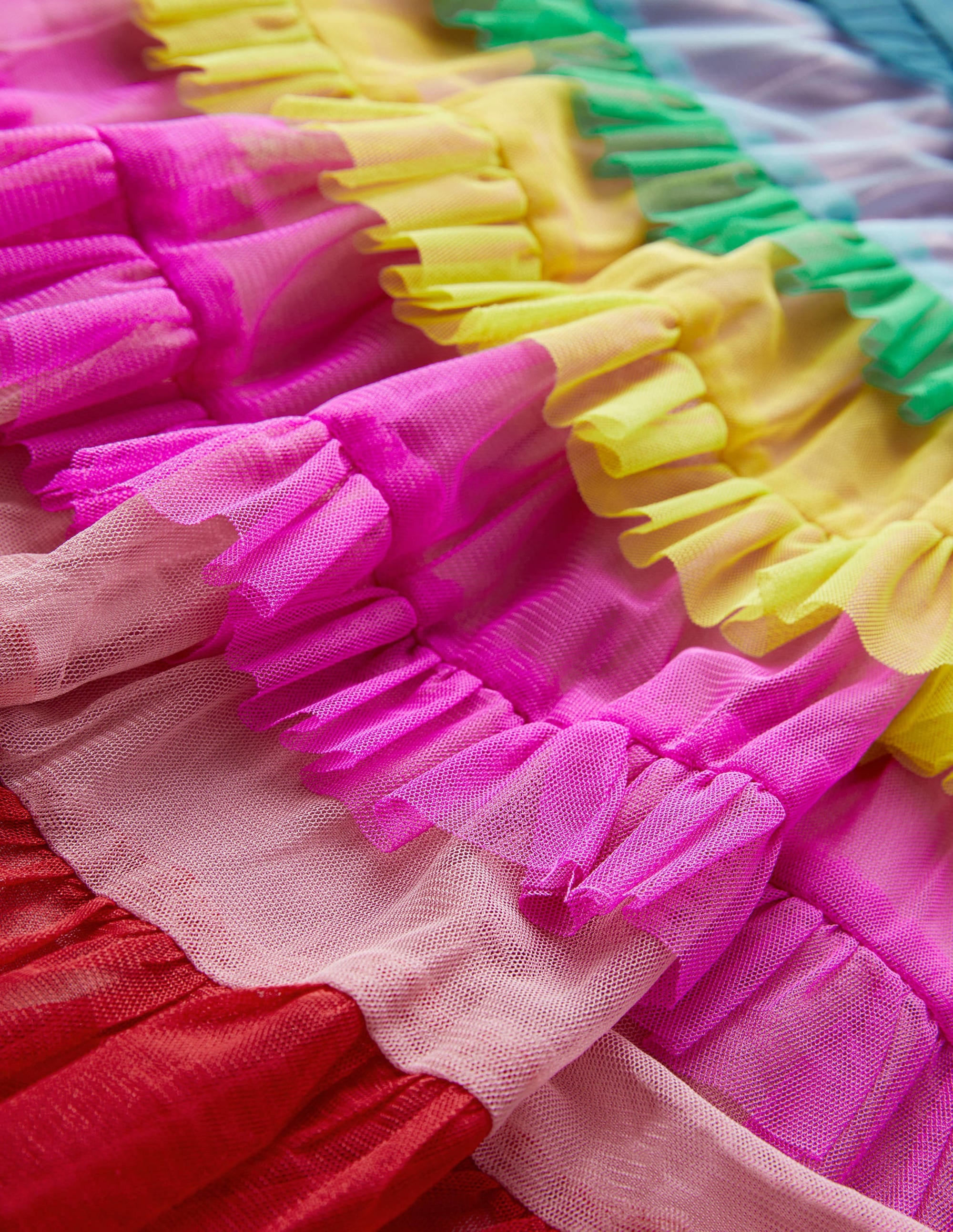  Rainbow Tiered Tulle Midi Skirt-Multi Rainbow、mySite、ashleygrahame