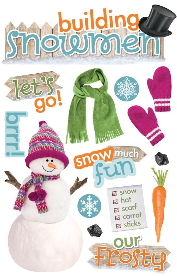  Scrapbook Stickers - 3D Building a Snowman、mySite、ghnorth