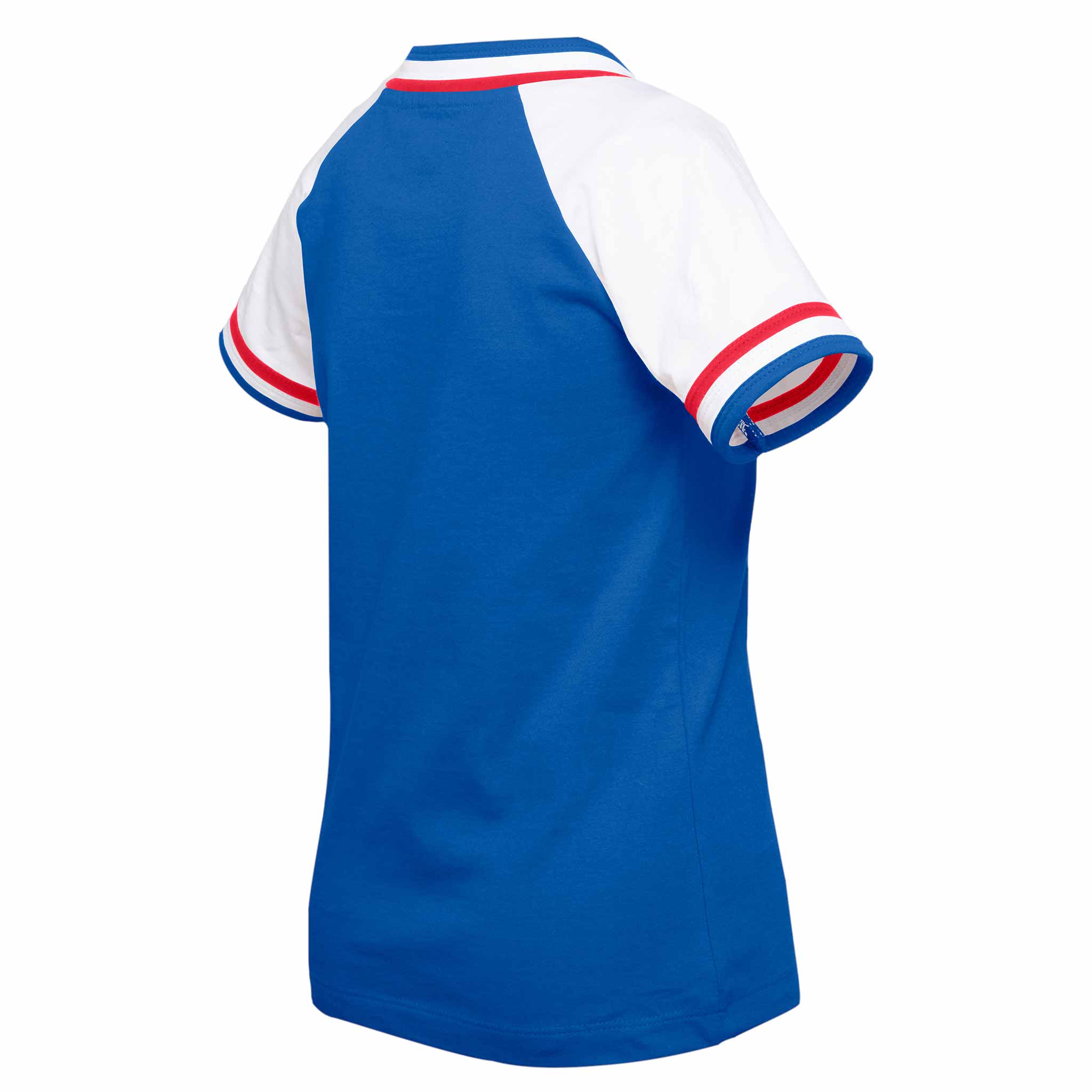 Chicago Cubs Youth Girls New Era Script V Neck T Shirt、mySite、vikingsvslions