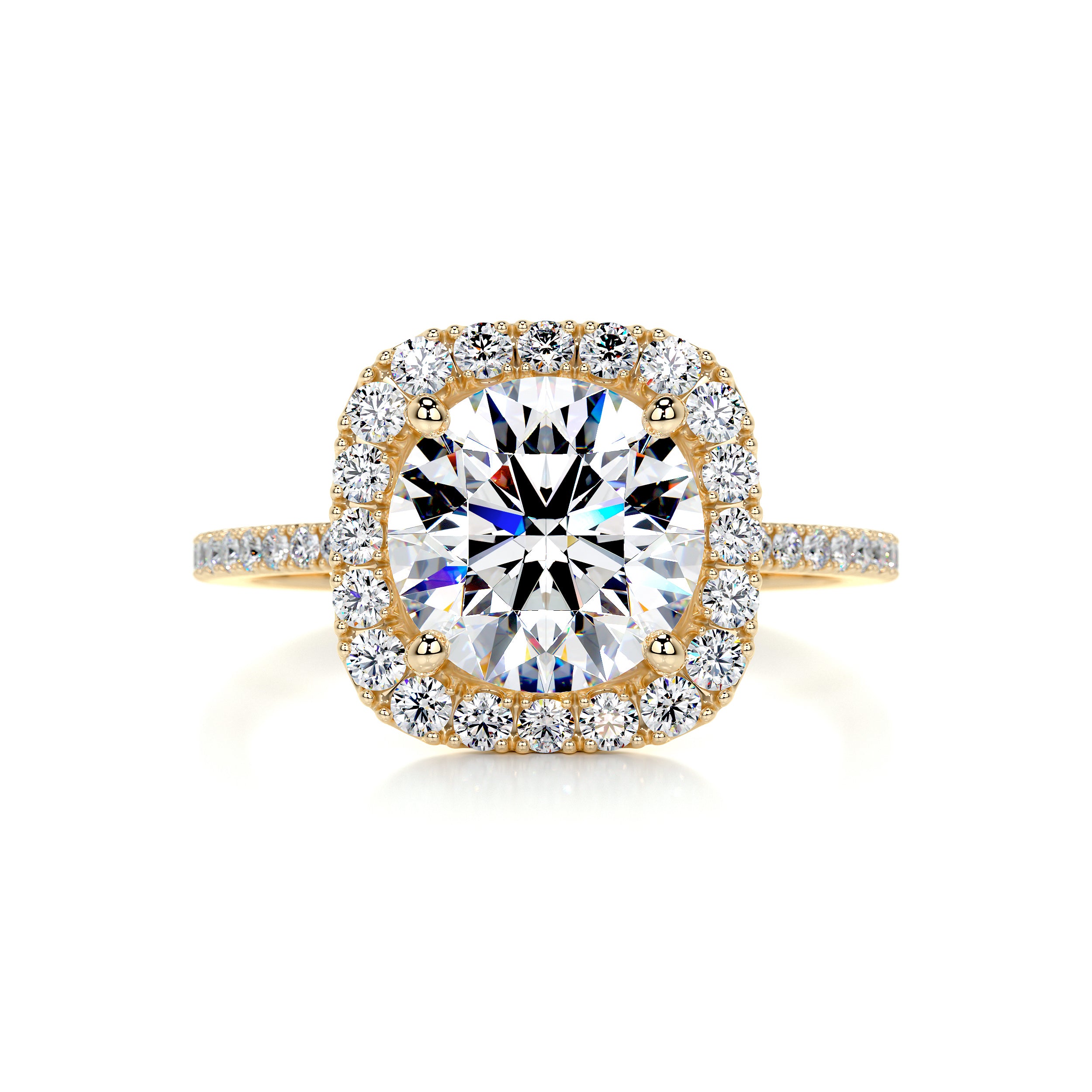 Catalina Moissanite & Diamond Ring -18K Yellow Gold、mySite、hinf8tx79